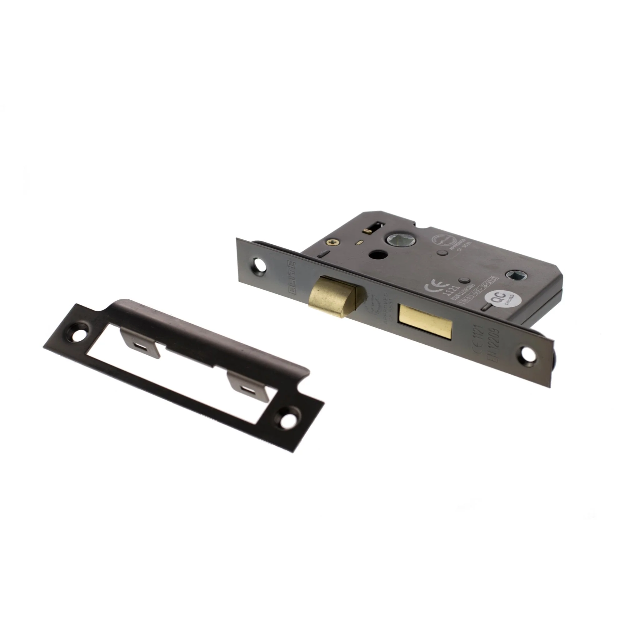 63mm (2.5'') CE Bathroom Lock - Black Nickel (77239) - Image 2