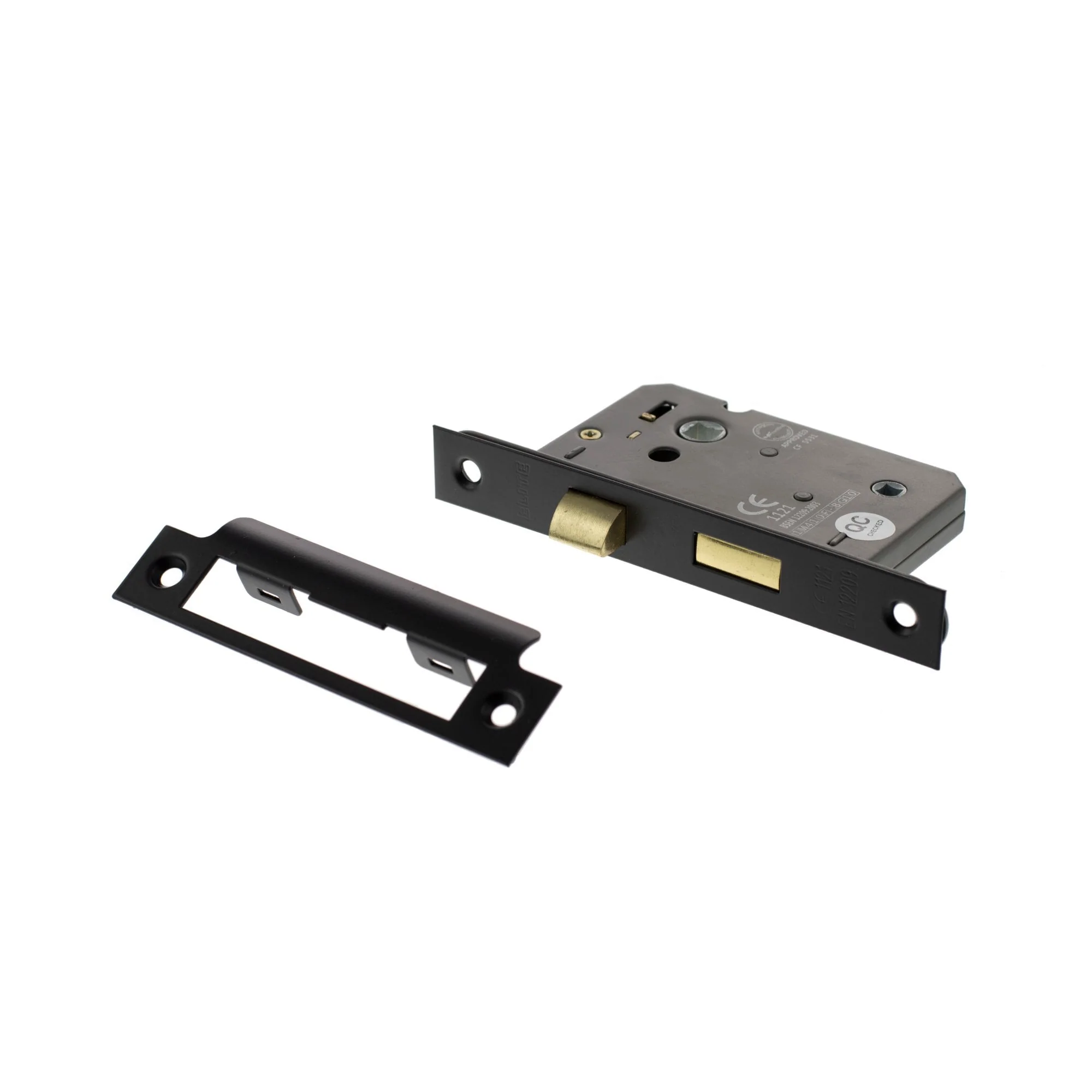 63mm (2.5'') CE Bathroom Lock - Matt Black (77242) - Image 2