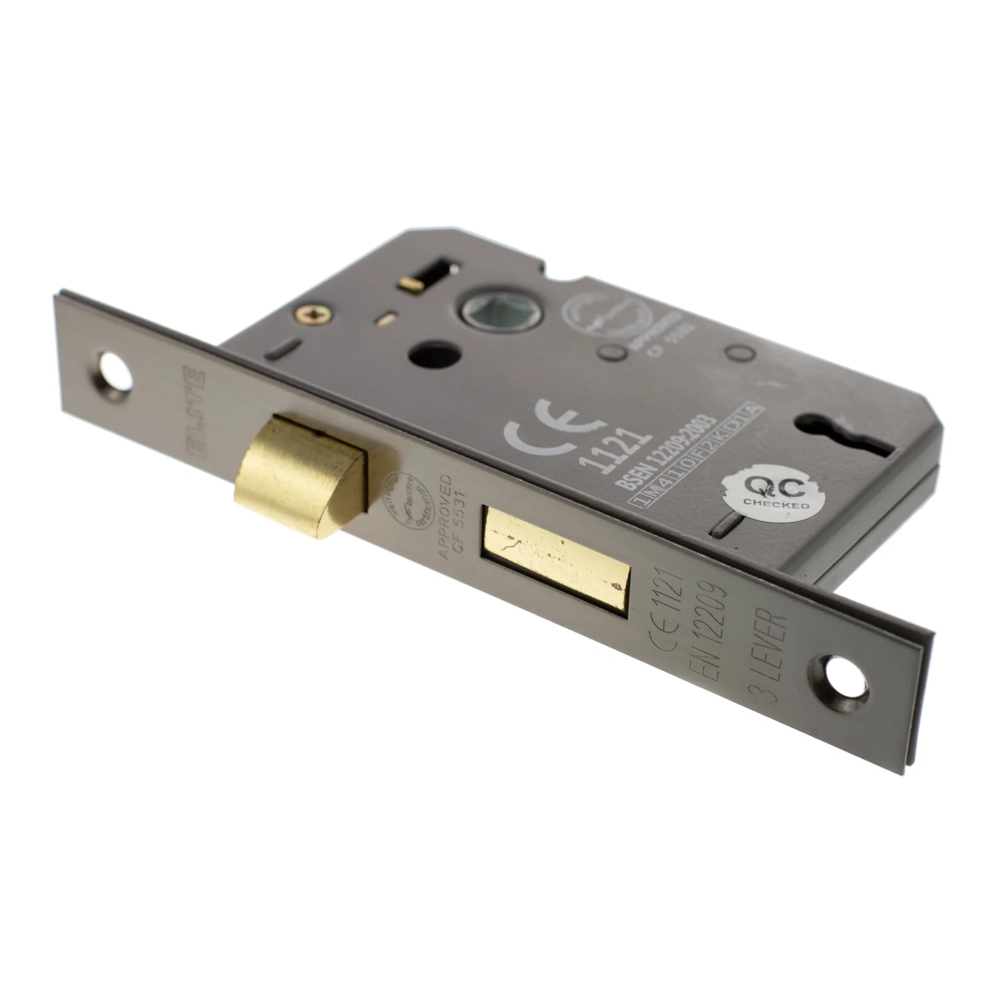 76mm (3'') CE 3 Lever Key Sashlock - Black Nickel (77855)