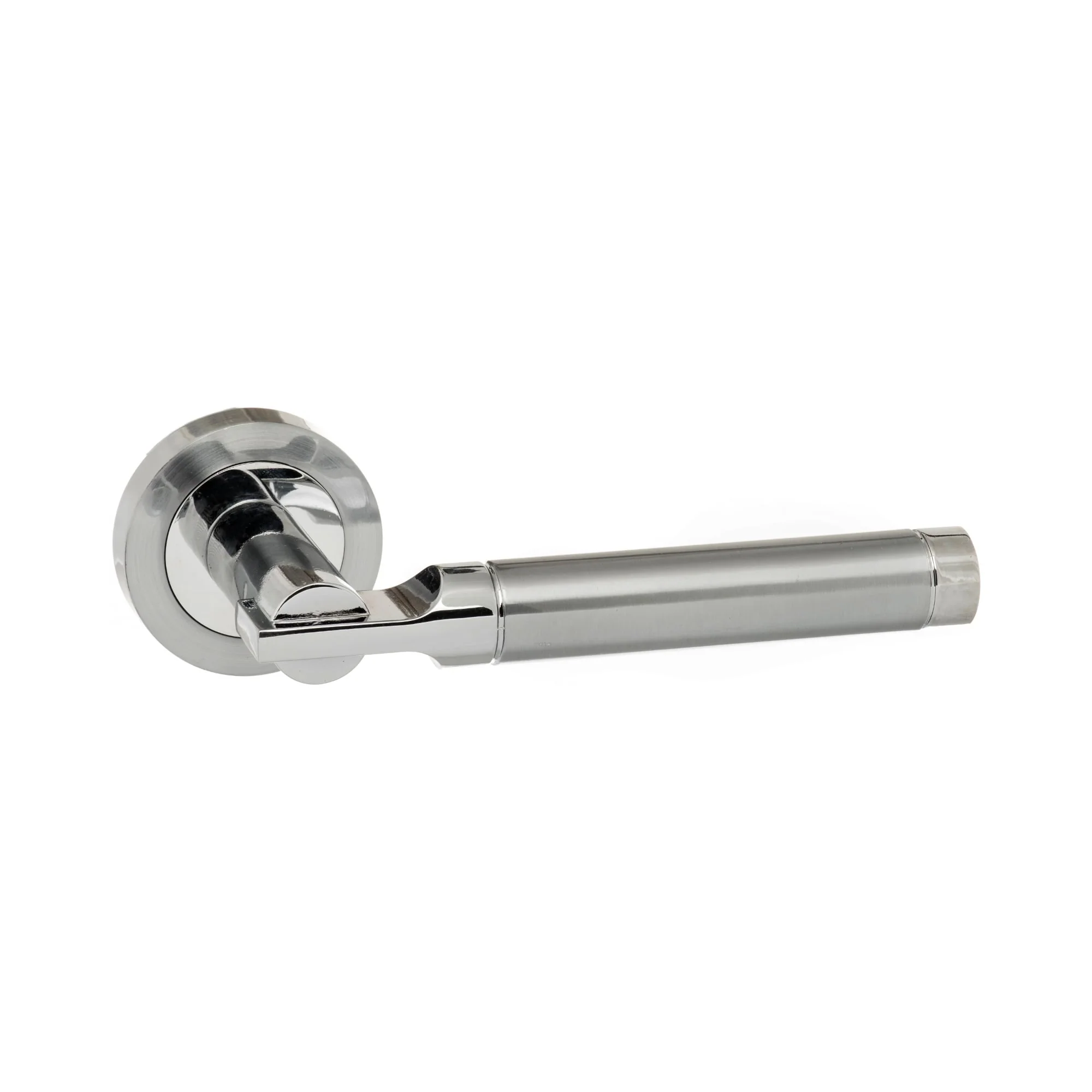 Status Dakota Round Lever Door Handle - Satin Chrome and Polished Chrome (52196)