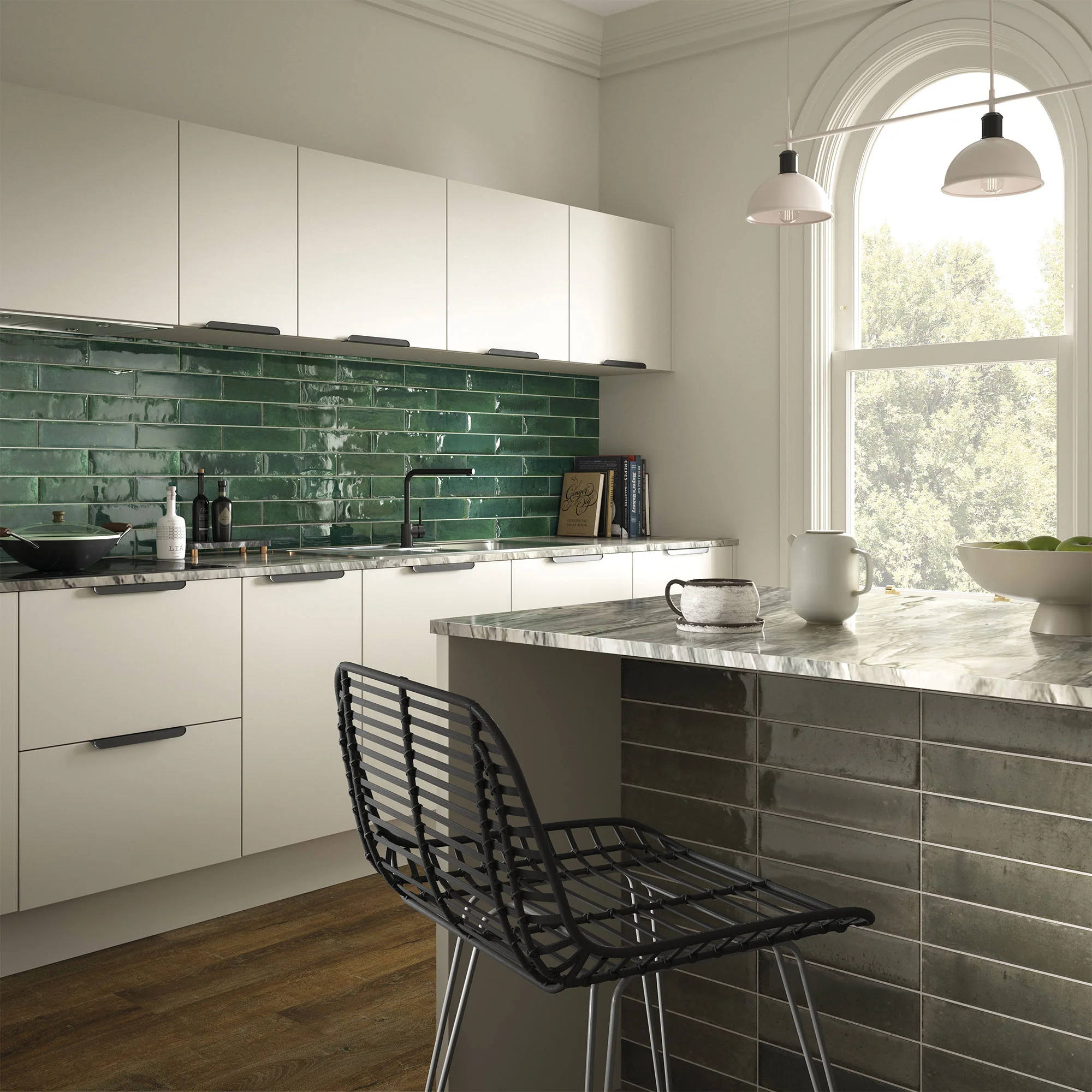 Green Gloss - Aura Smooth Ceramic Wall Tile - Image 3