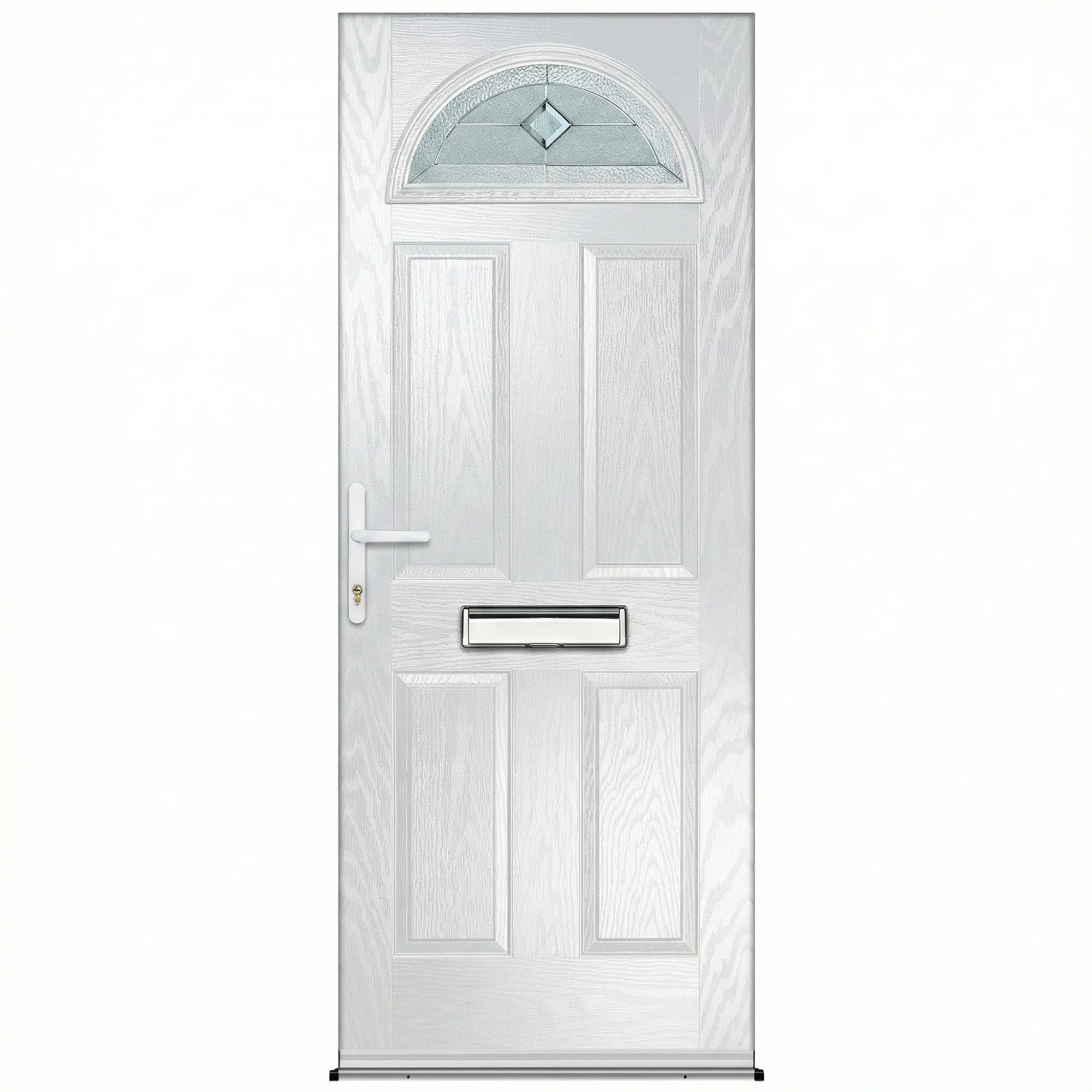 Bodney Red Pre-Hung Venice Glass Composite Front Door Set - Image 8