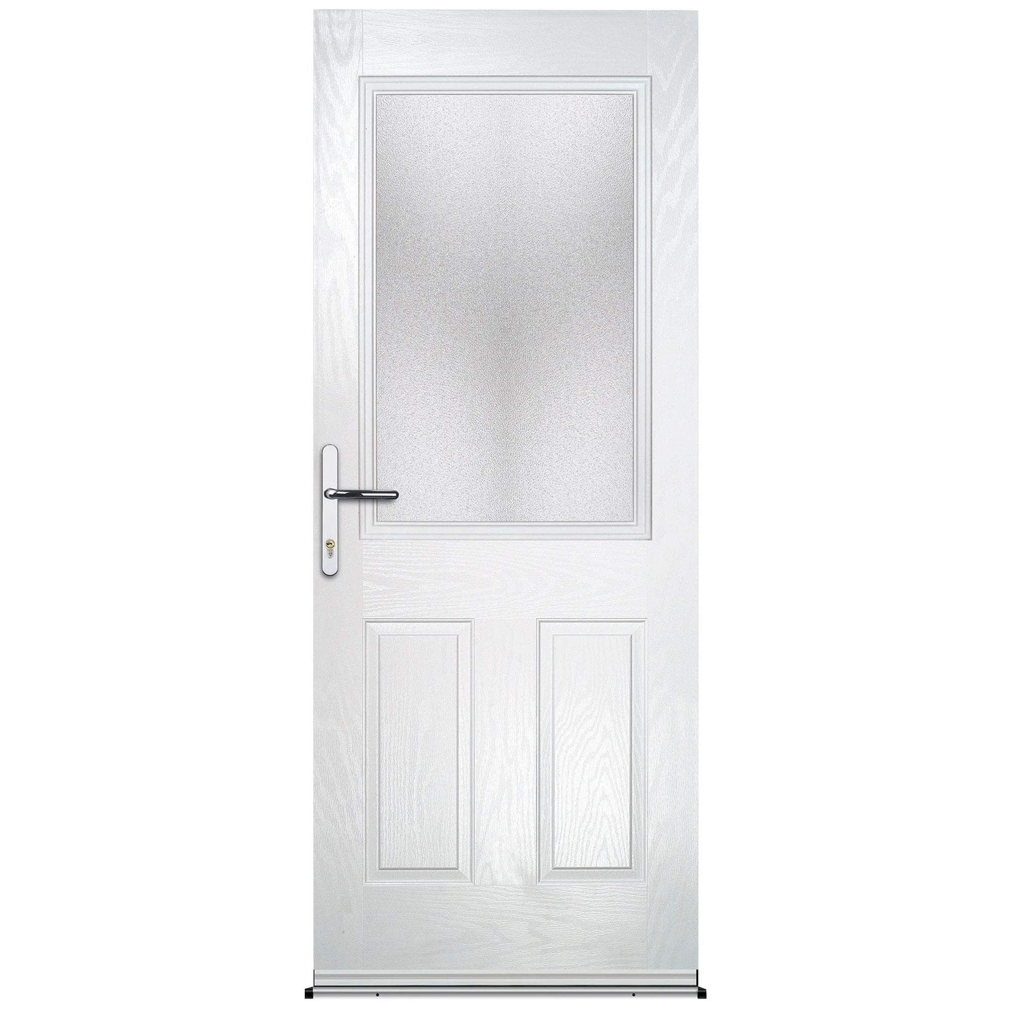 Eaton White Pre-Hung Obscure Glass Composite Front Door Set - Image 2