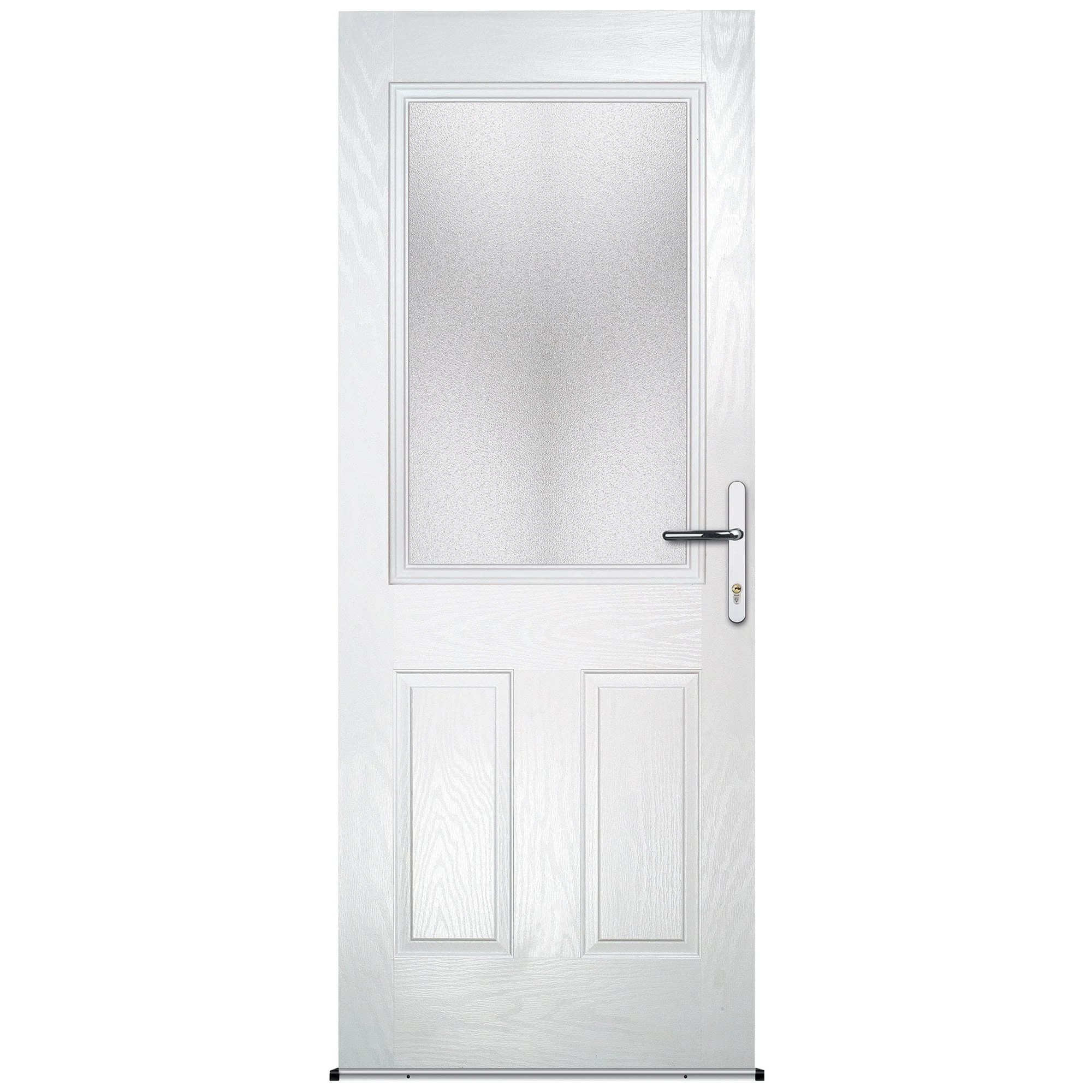 Eaton White Pre-Hung Obscure Glass Composite Front Door Set - Image 5