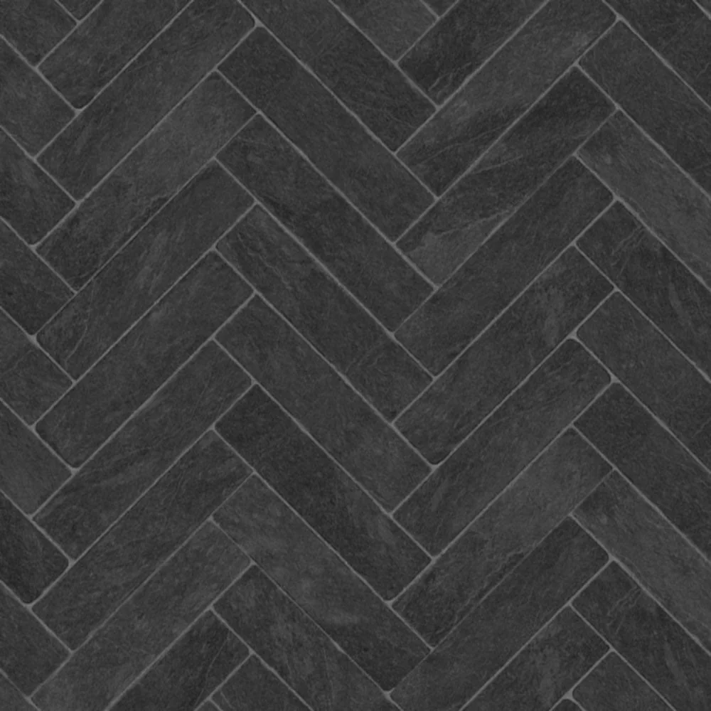 Black - Stone Effects Water-resistant 8mm Matt Laminate Flooring (84215) - Image 2