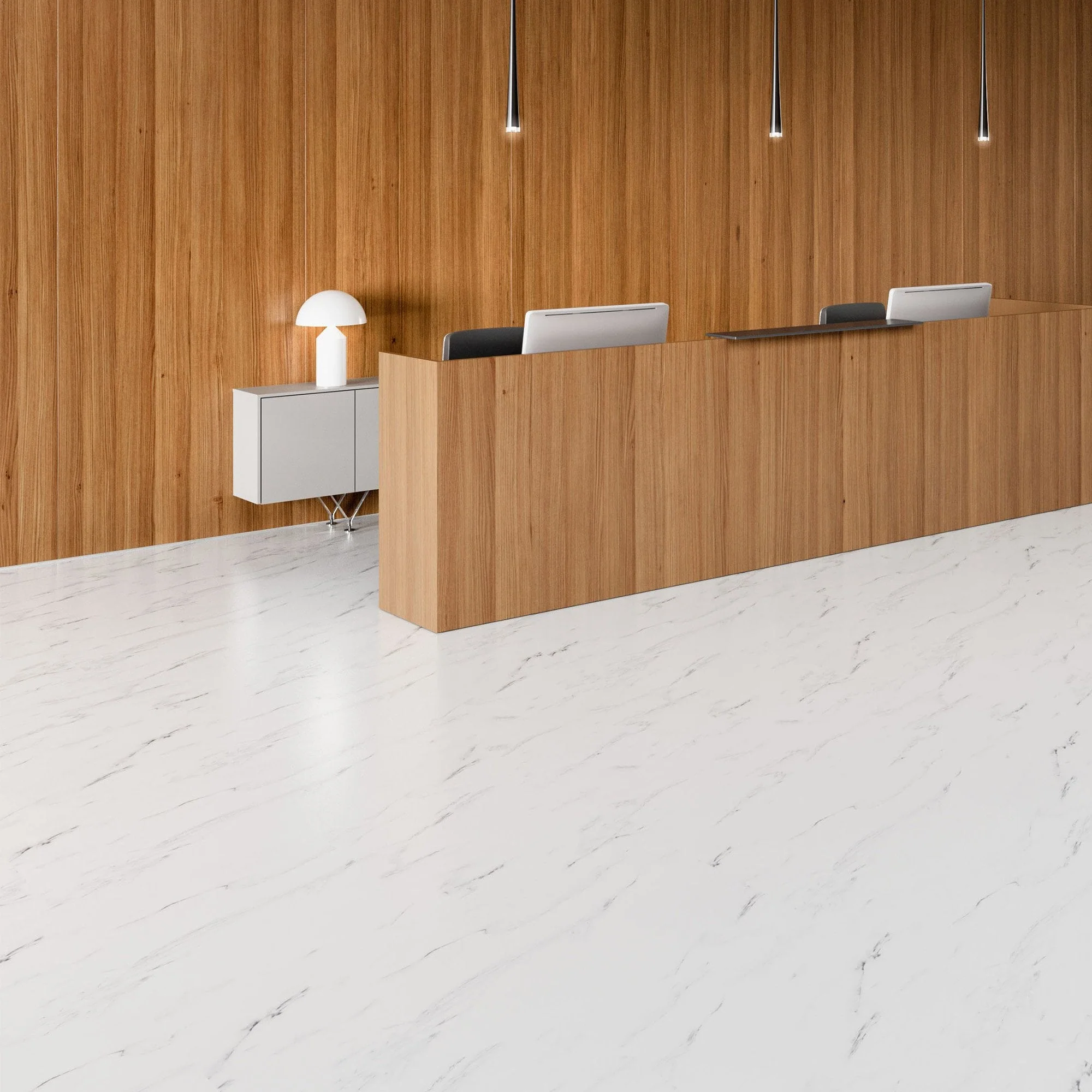 Statuario Marble - Industry Tile Water-resistant 8mm Laminate Flooring - Image 3