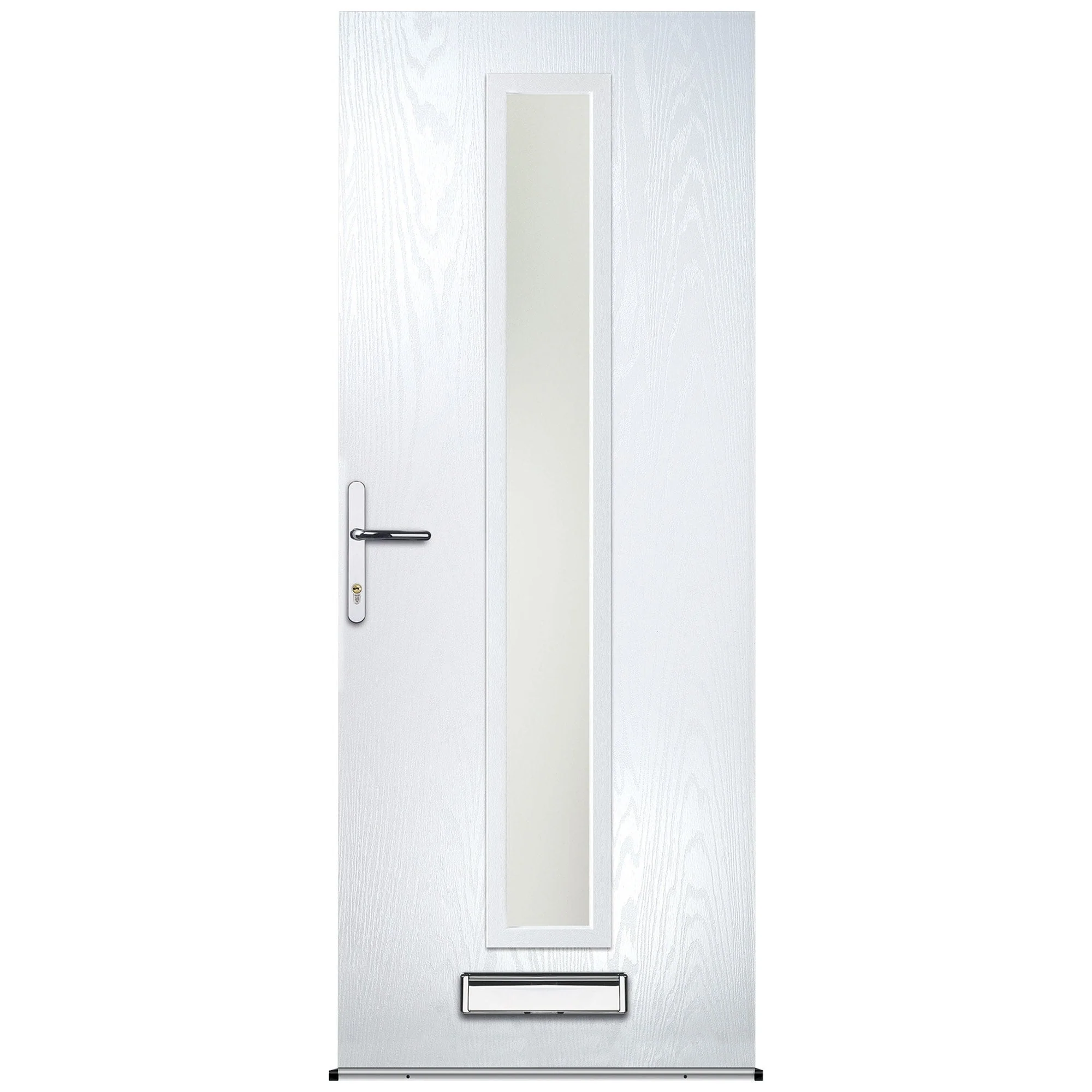 Fryton Anthracite Pre-Hung Satin Obscure Glass Composite Front Door Set - Image 8