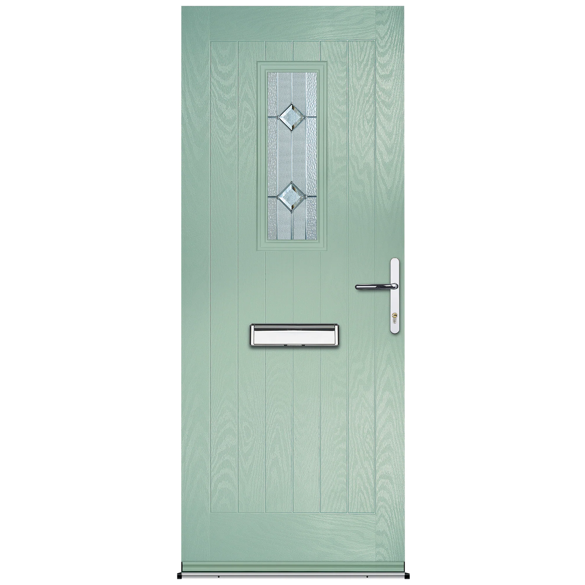 Goswell Chartwell Green Pre-Hung Venice Glass Composite Front Door Set - Image 4