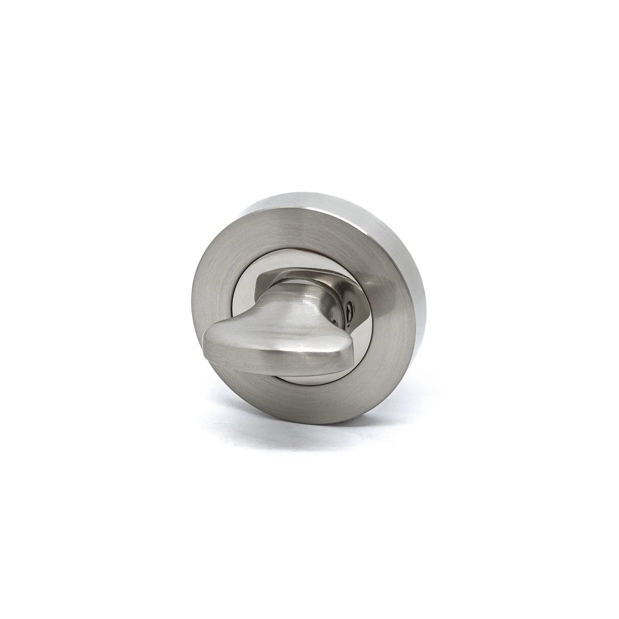 Premium Valiant Lever On Round Rose Bathroom Handle Set - Two-Tone Nickel (76725) - Image 6