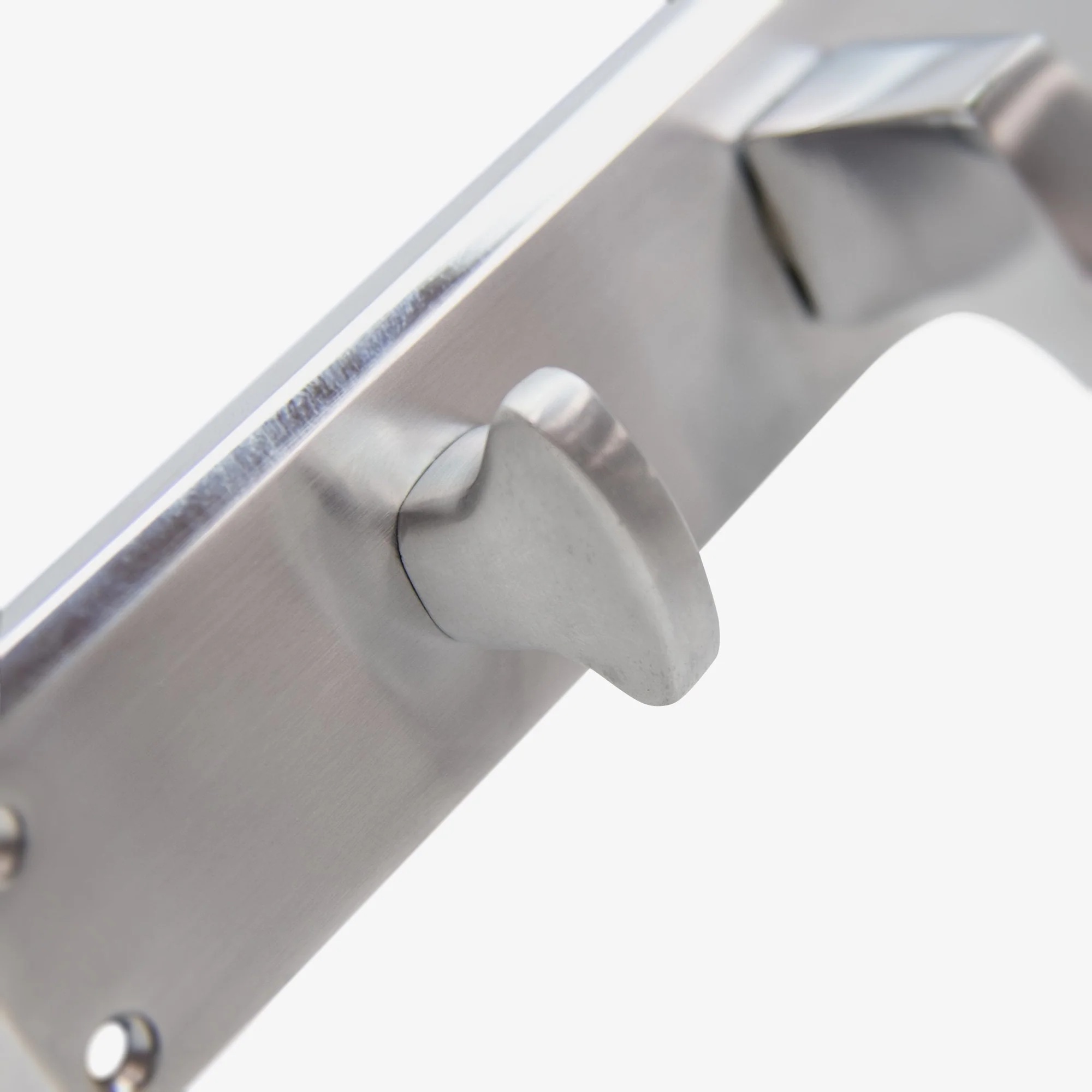 Ritz Lever on Backplate Bathroom Door Handle Set - Polished Chrome / Satin Chrome (122286) - Image 2