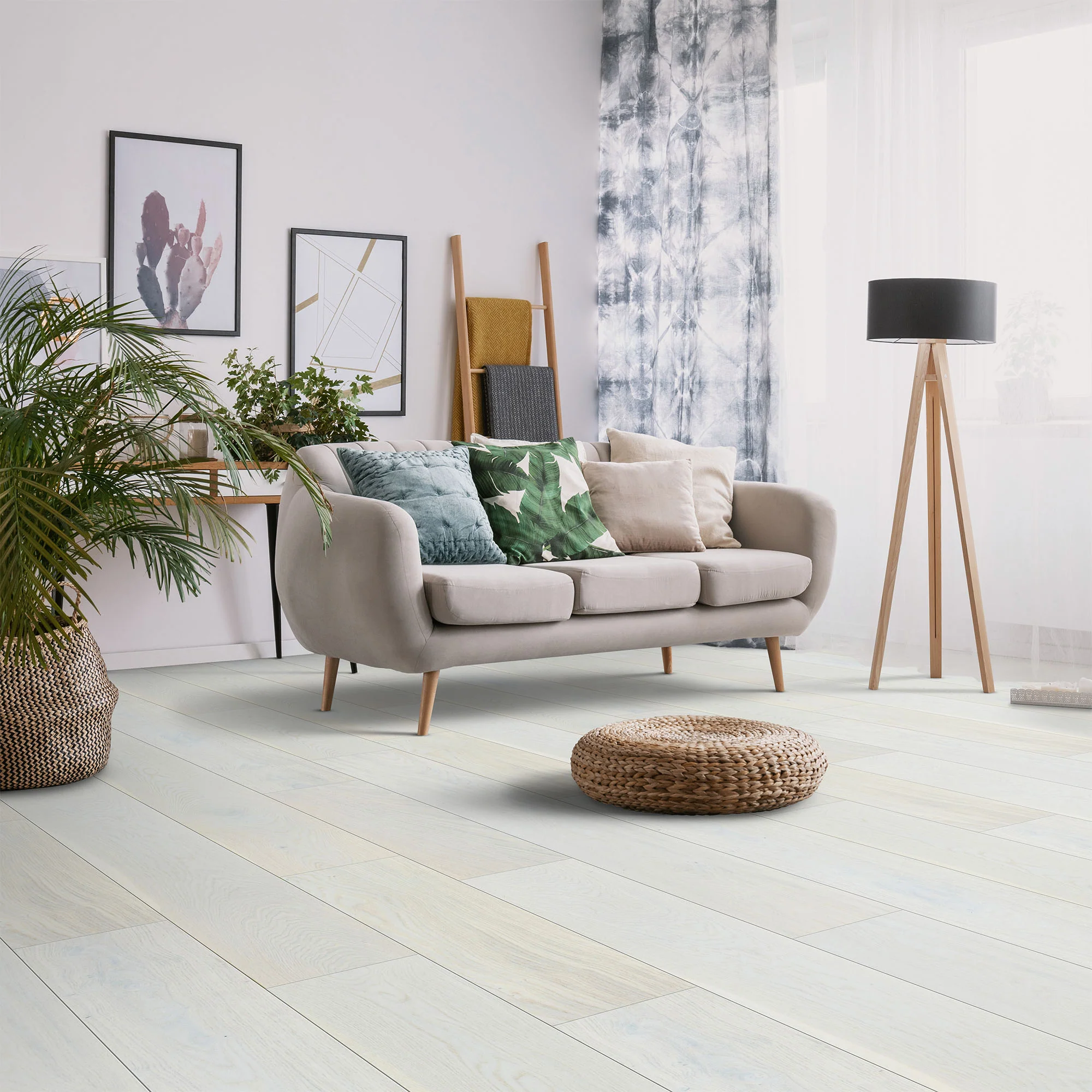 Ivory Oak - 14mm Wide UV Lacquered Engineered Real Wood Flooring - Image 5