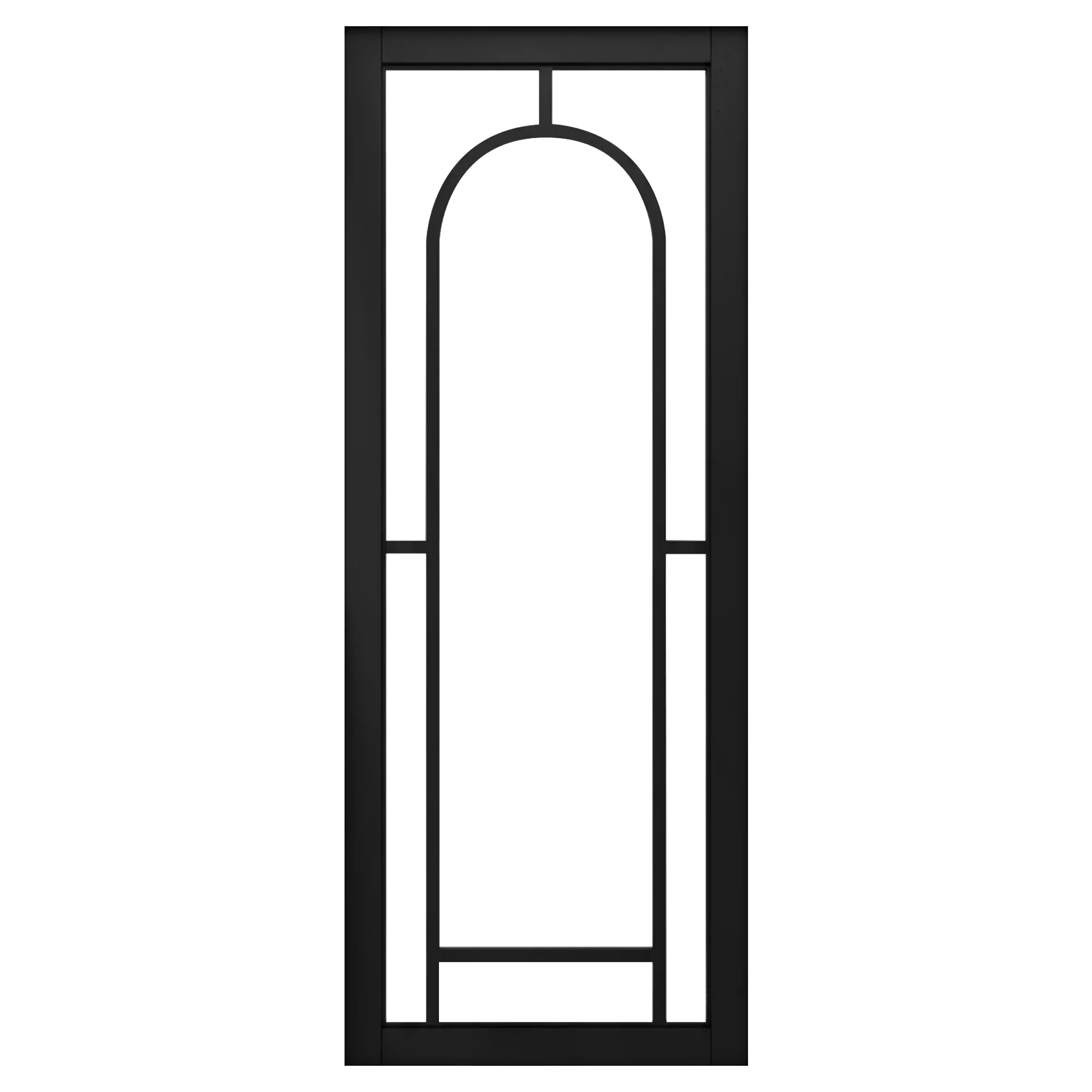 Jet Black Internal Fully Finished 6 Light Arch Industrial Studio Door (STUBL6LARCH) - Image 3