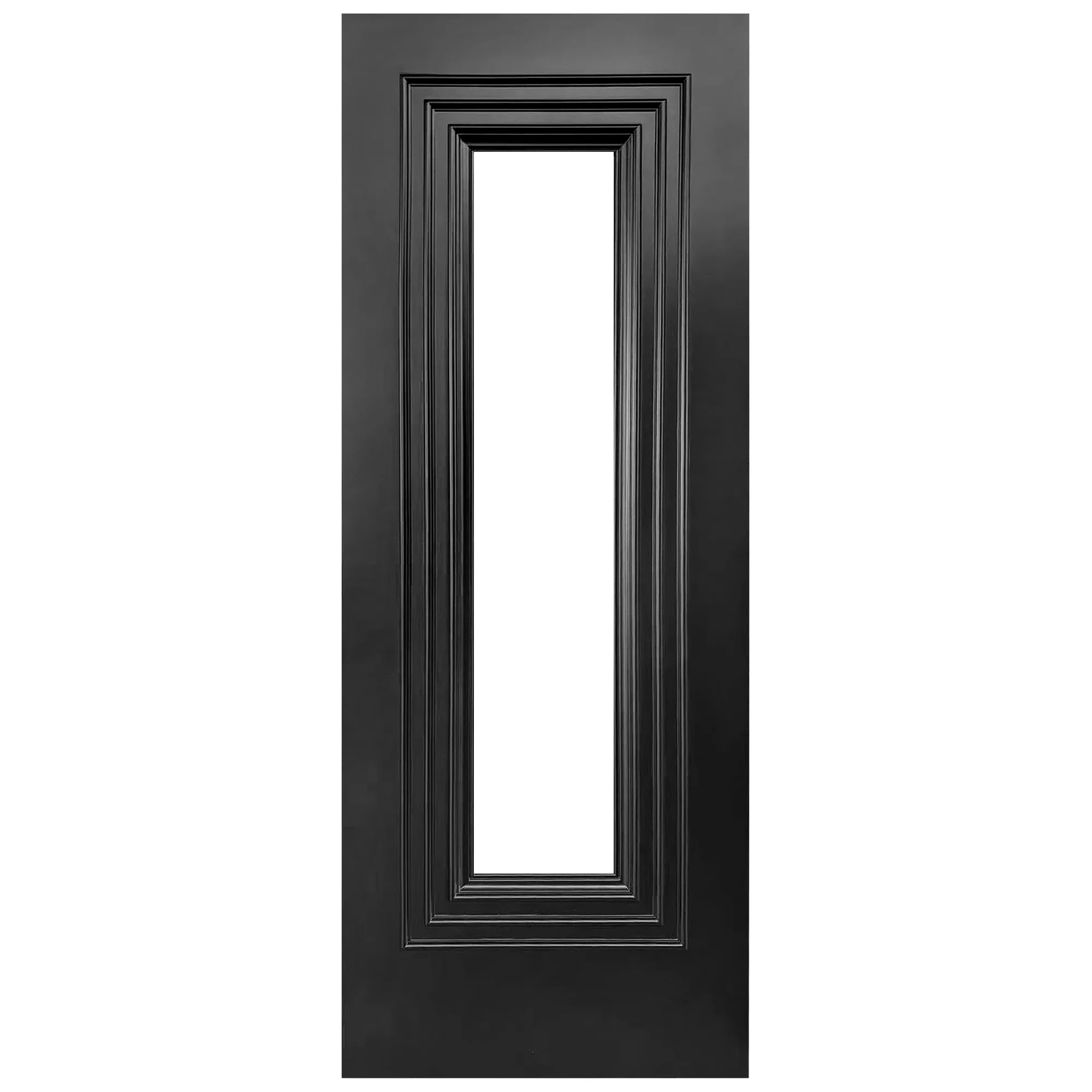 Jet Black Internal Fully Finished 1 Light Clear Glass Trinity Door (BLACKTRICG) - Image 3