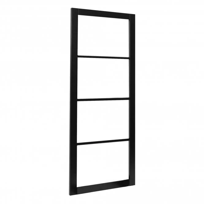 Jet Black Internal Fully Finished Industrial Studio 4 Light Clear Glass Made-to-Measure Door (120539) - Image 2