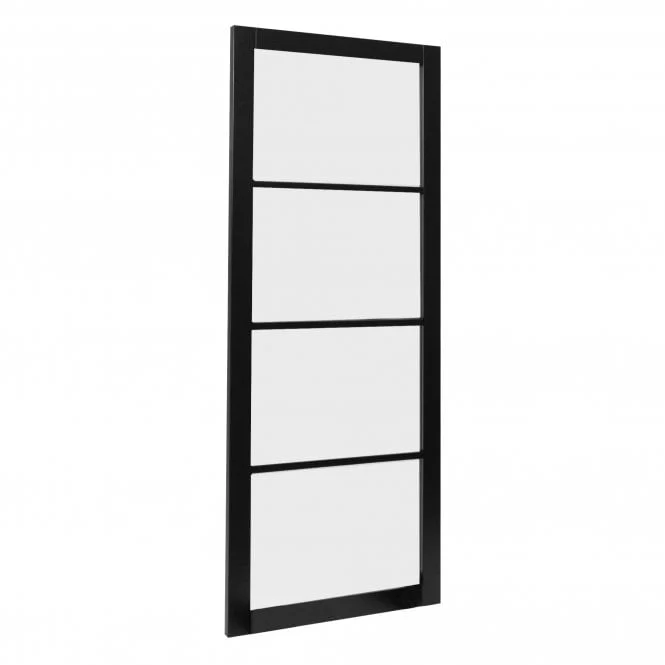 Jet Black Internal Fully Finished Industrial Studio 4 Light Obscure Glass Made-to-Measure Door (120540) - Image 3