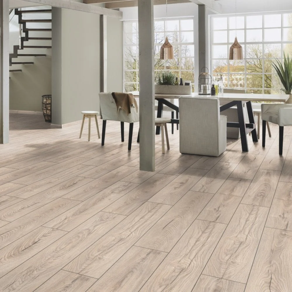 Mushroom Carpenter Oak - Atlantic 10mm Handscraped Moisture Resistant Laminate Flooring (122470) - Image 3