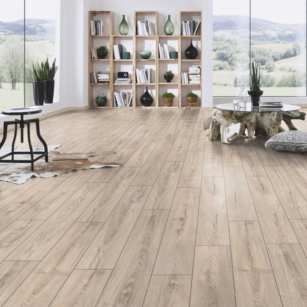 Mushroom Carpenter Oak - Atlantic 10mm Handscraped Moisture Resistant Laminate Flooring (122470) - Image 4