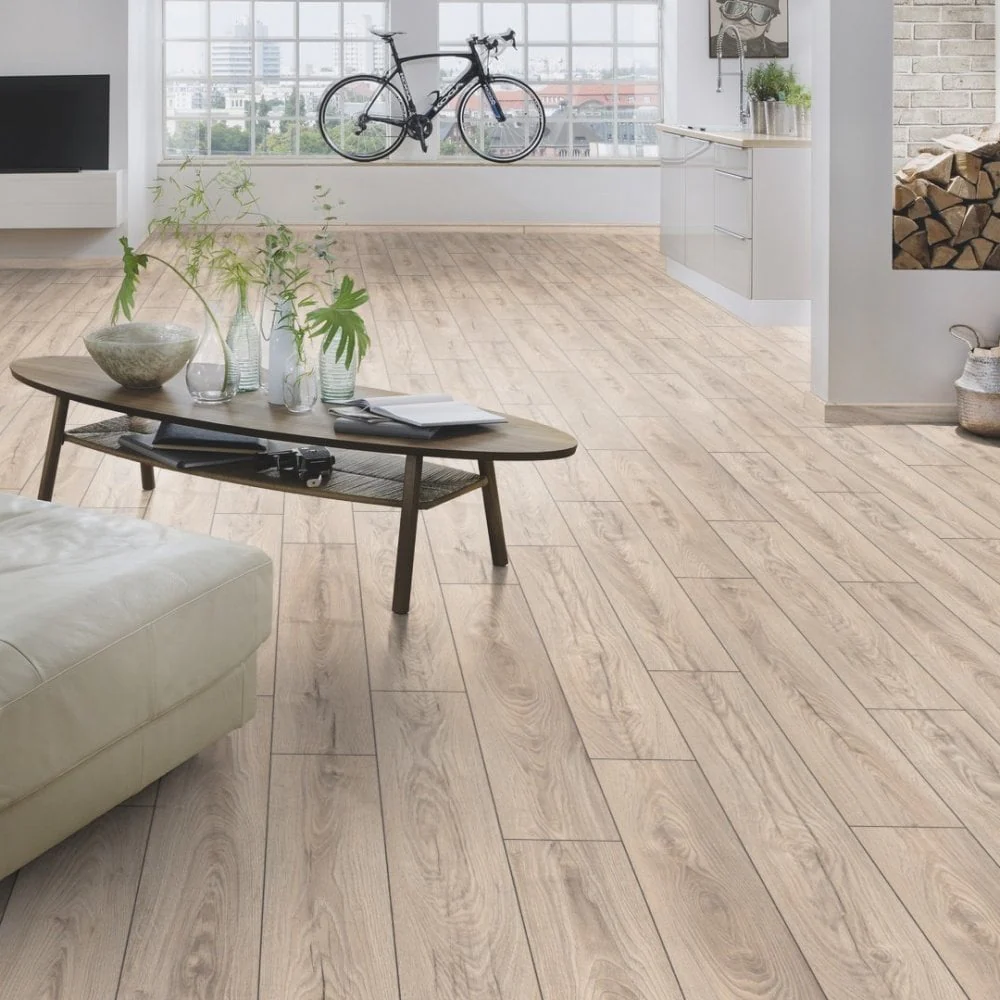 Mushroom Carpenter Oak - Atlantic 10mm Handscraped Moisture Resistant Laminate Flooring (122470) - Image 8