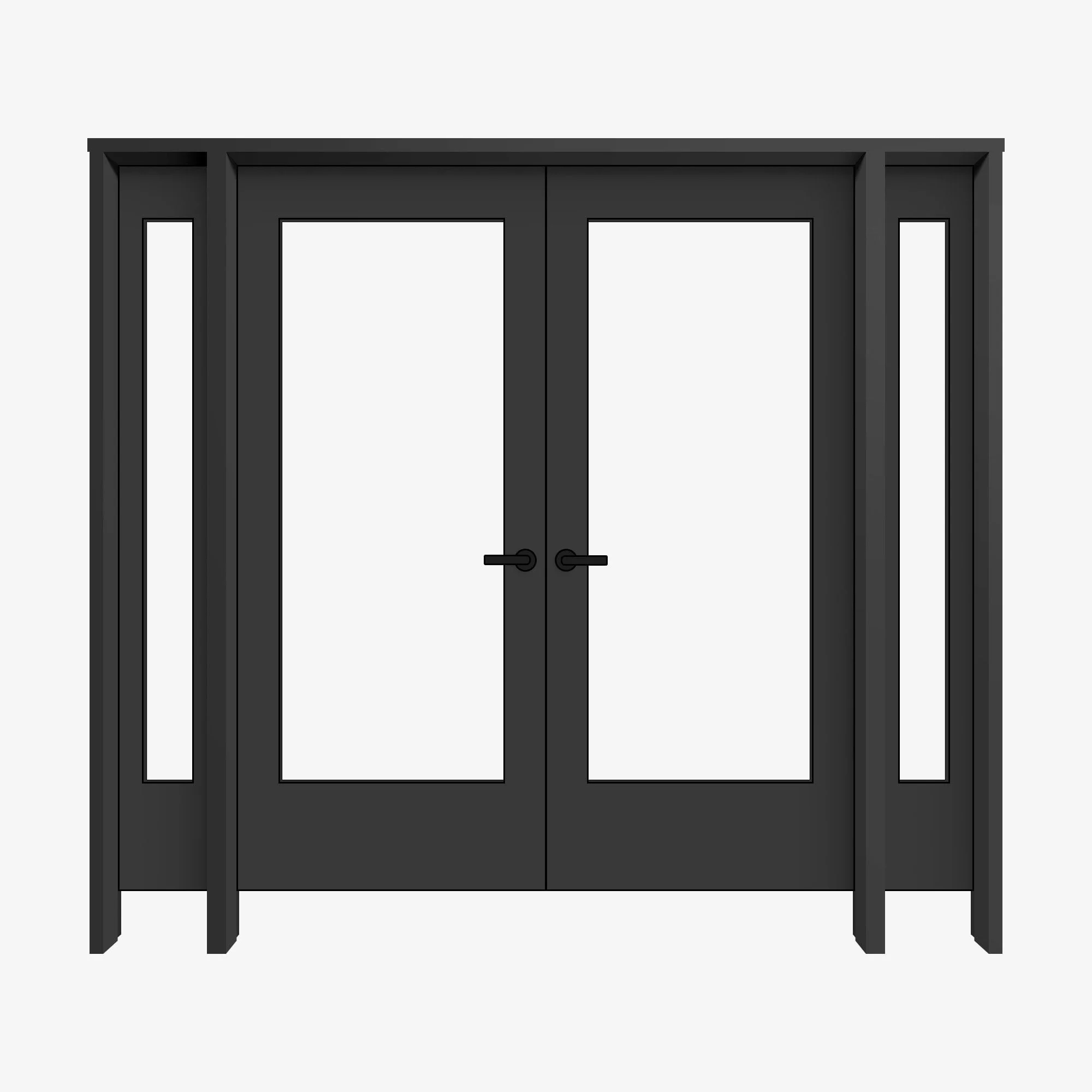 Jet Black Internal Fully Finished Room Divider Frame Kit (INTFRMKIT-3M-JETBLK) - Image 2