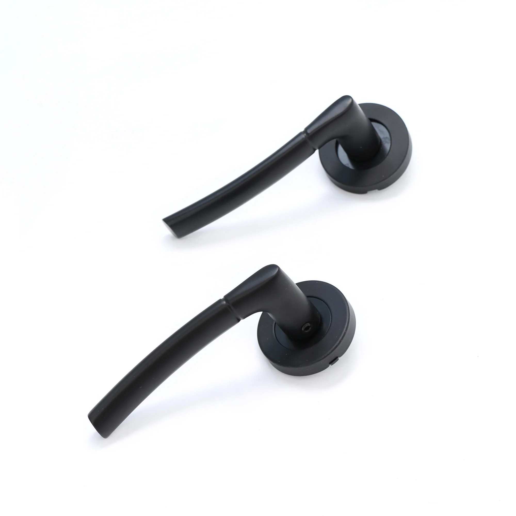 Lifestyle Alcor Lever on Round Rose Handle Set - Matt Black (123565) - Image 4