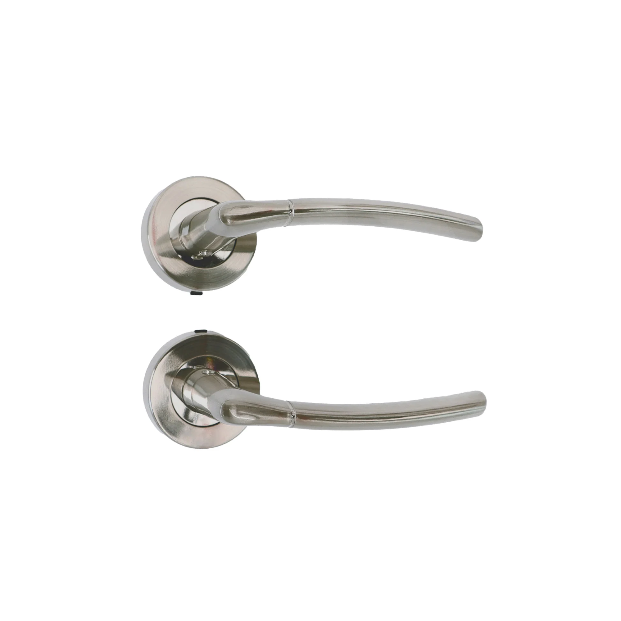 Lifestyle Alcor Lever on Round Rose Handle Set - Satin Nickel (123563) - Image 2