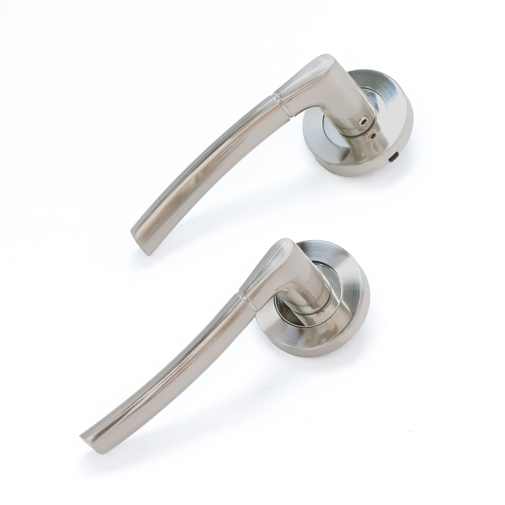 Lifestyle Alcor Lever on Round Rose Handle Set - Satin Nickel (123563) - Image 4