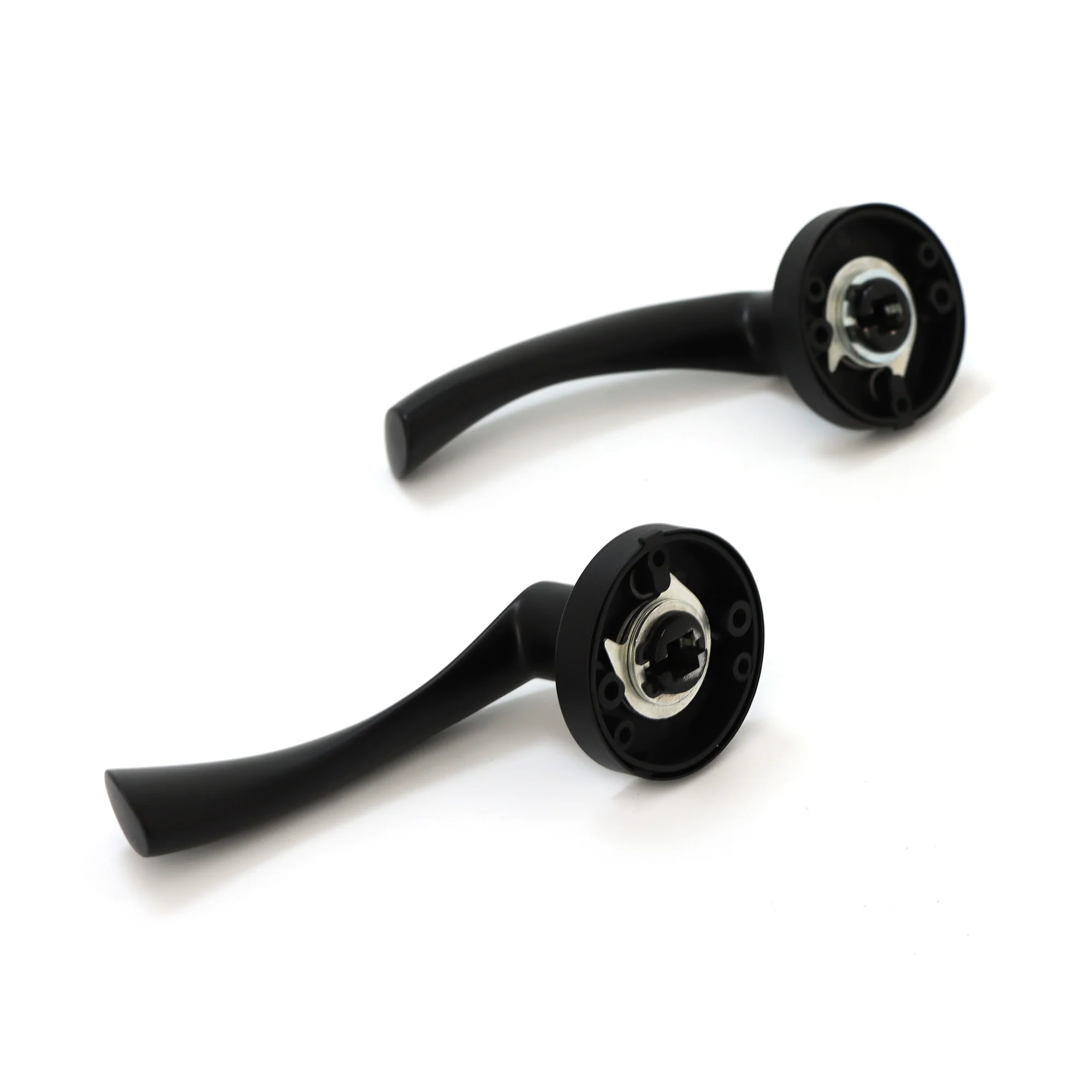 Lifestyle Mizar Lever on Round Rose Handle Set - Matt Black (123562) - Image 3