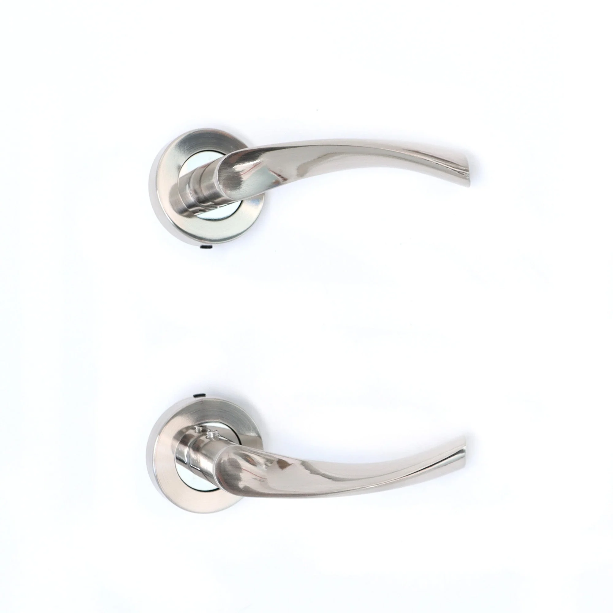 Lifestyle Mizar Lever on Round Rose Handle Set - Satin Nickel (123560) - Image 2
