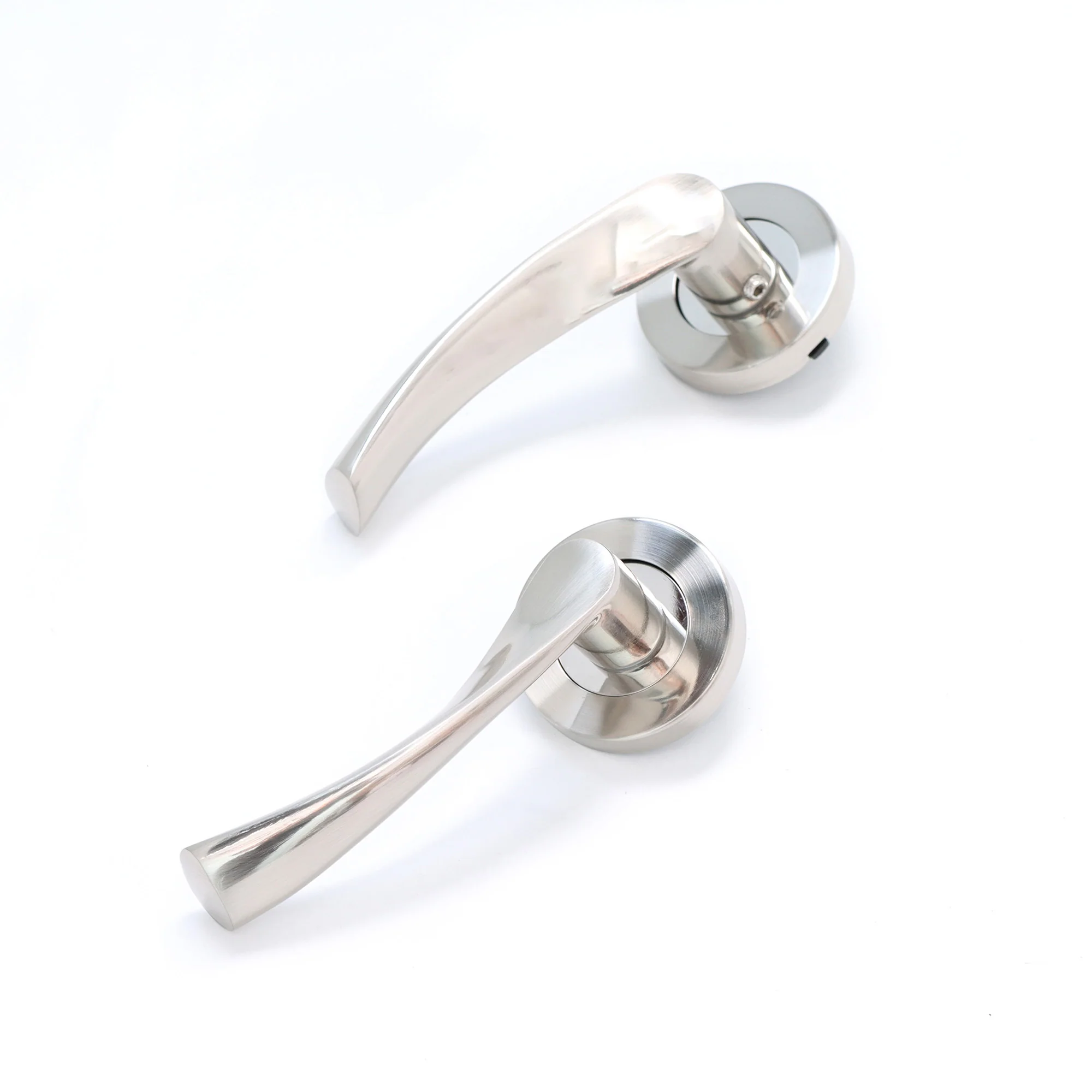 Lifestyle Mizar Lever on Round Rose Handle Set - Satin Nickel (123560) - Image 5