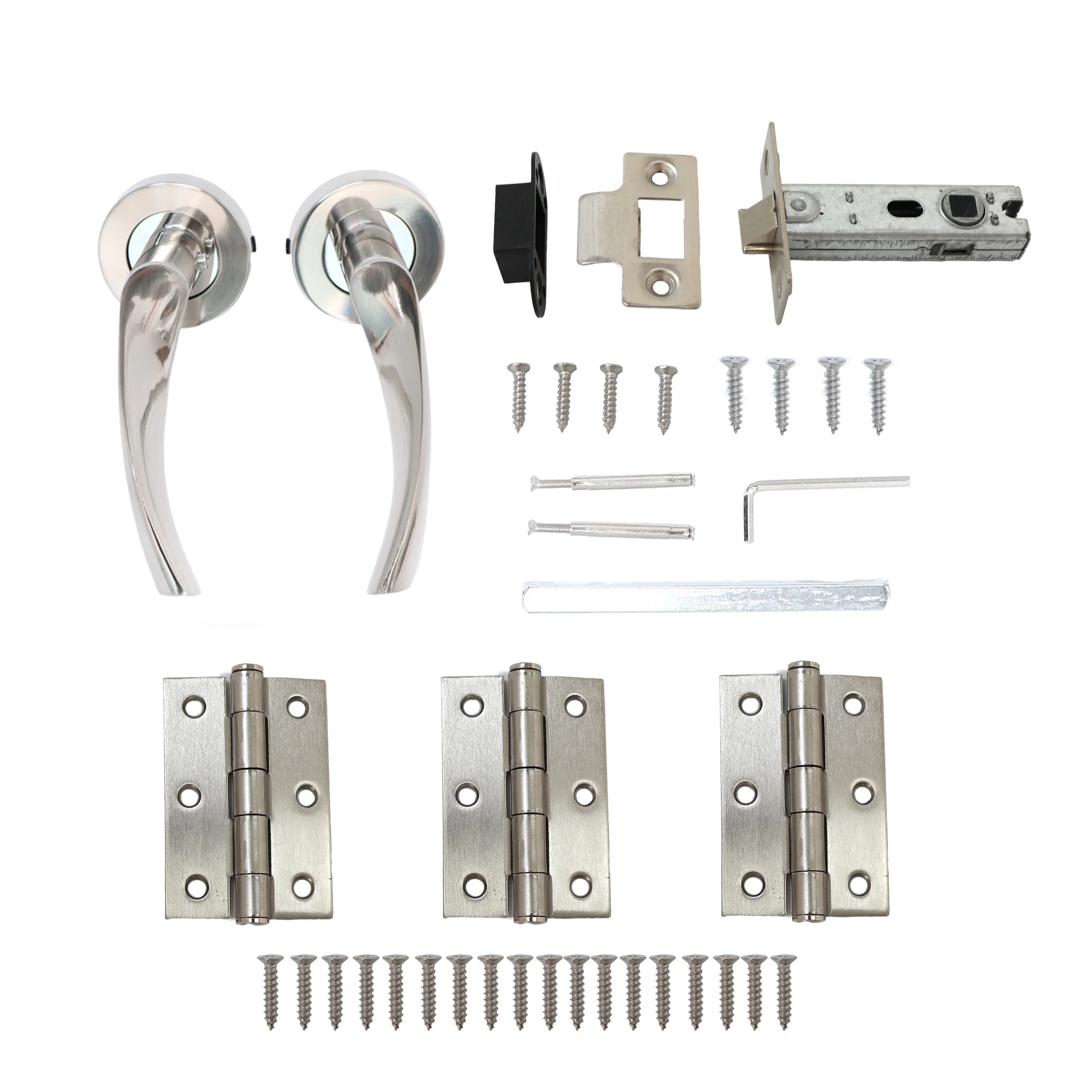 Lifestyle Mizar Lever on Round Rose Handle Set - Satin Nickel (123560) - Image 7