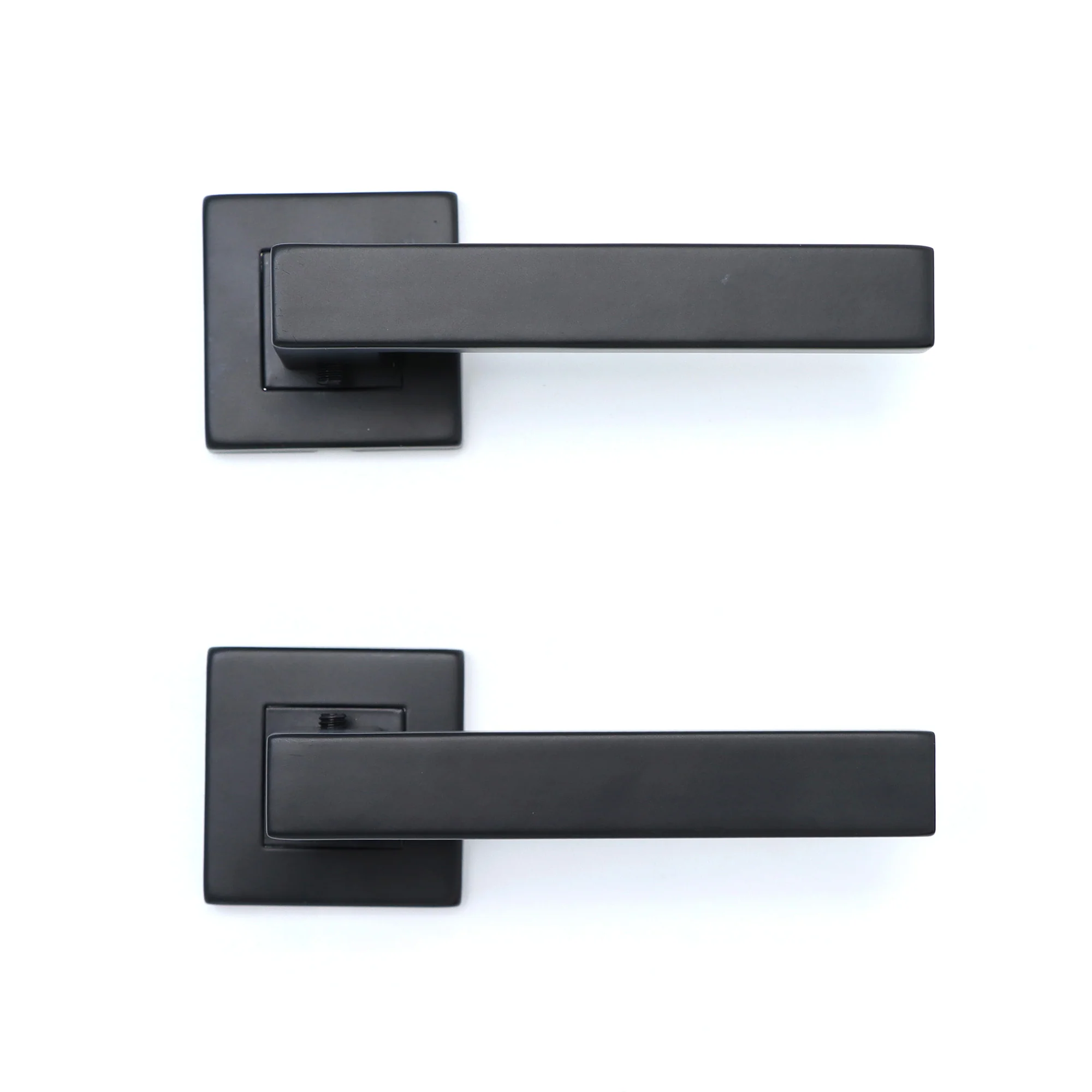 Superior Callisto Lever on Square Rose Handle Set - Matt Black (123489) - Image 2