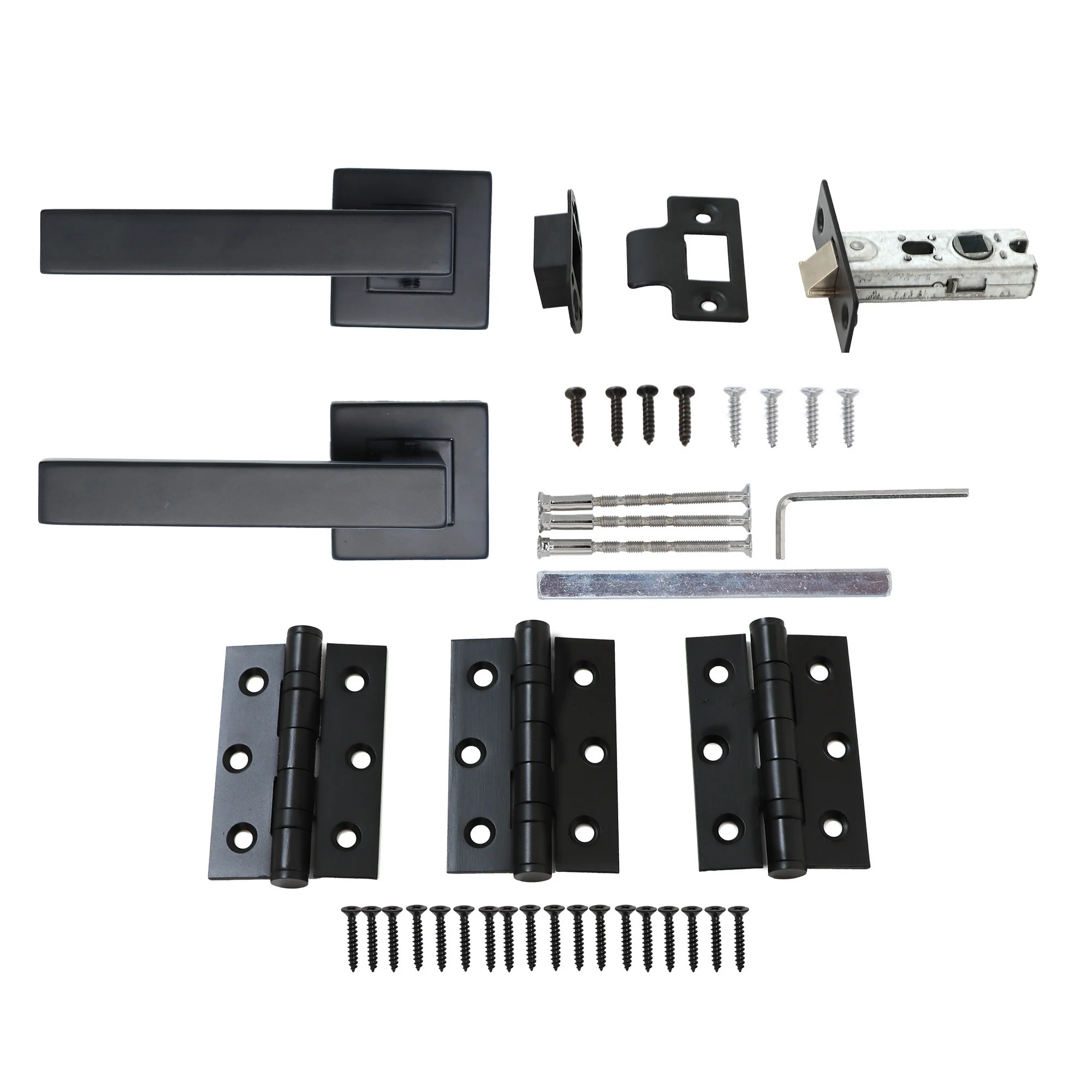 Superior Callisto Lever on Square Rose Handle Set - Matt Black (123489) - Image 6