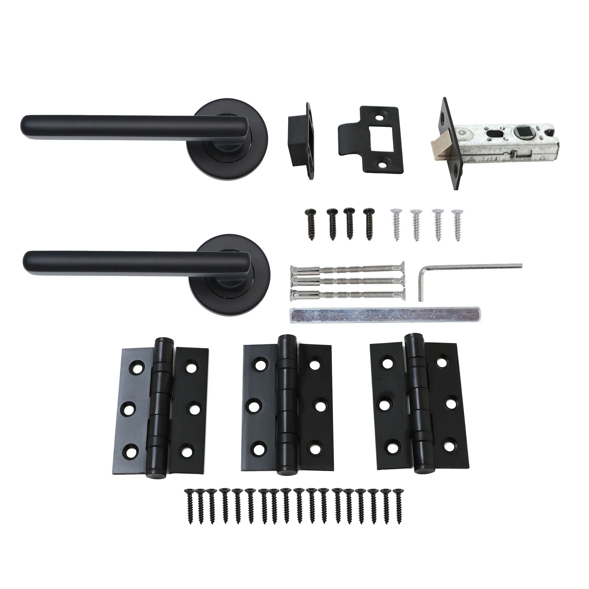 Superior Luna Lever on Round Rose Handle Set - Matt Black (123474) - Image 4