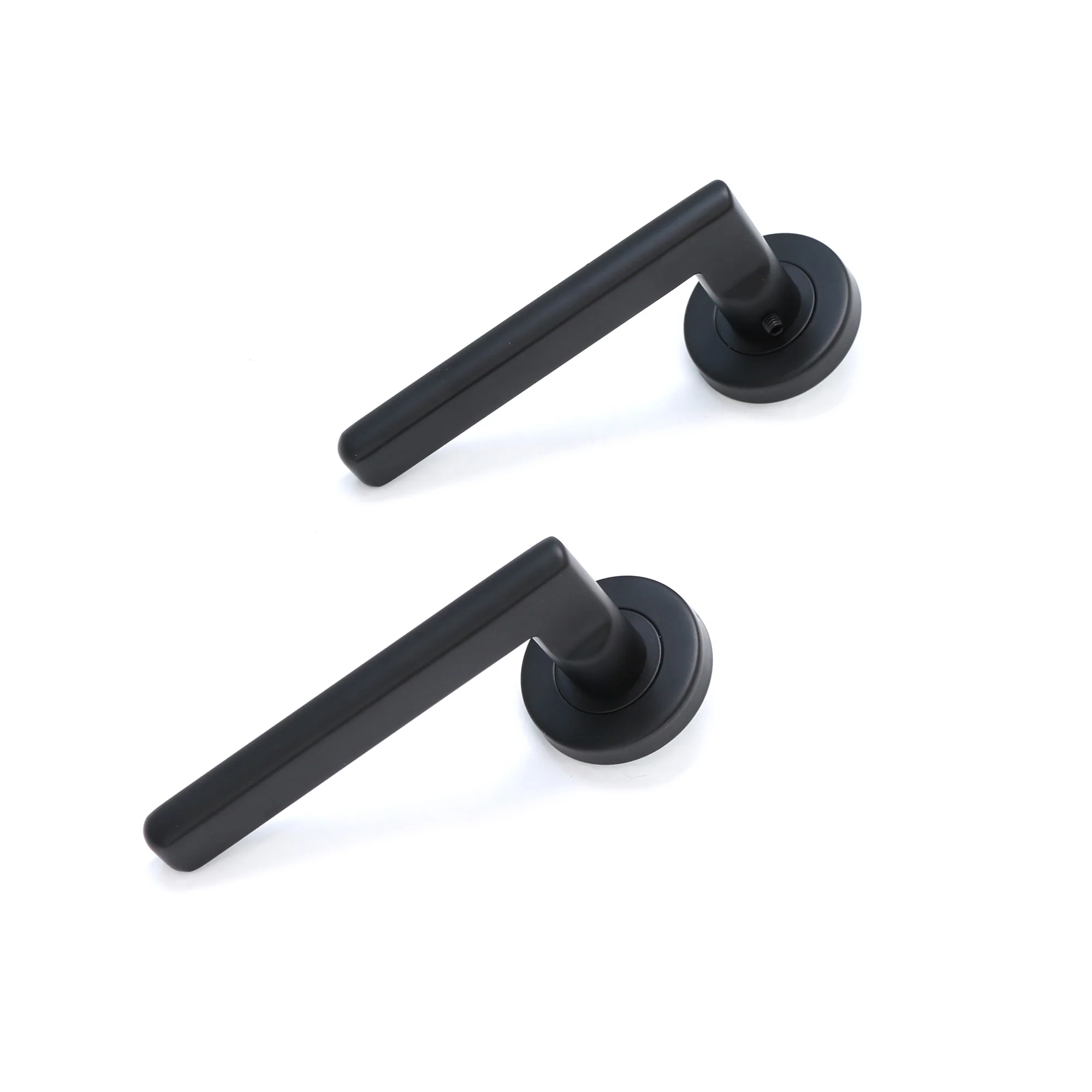 Superior Luna Lever on Round Rose Handle Set - Matt Black (123474) - Image 7