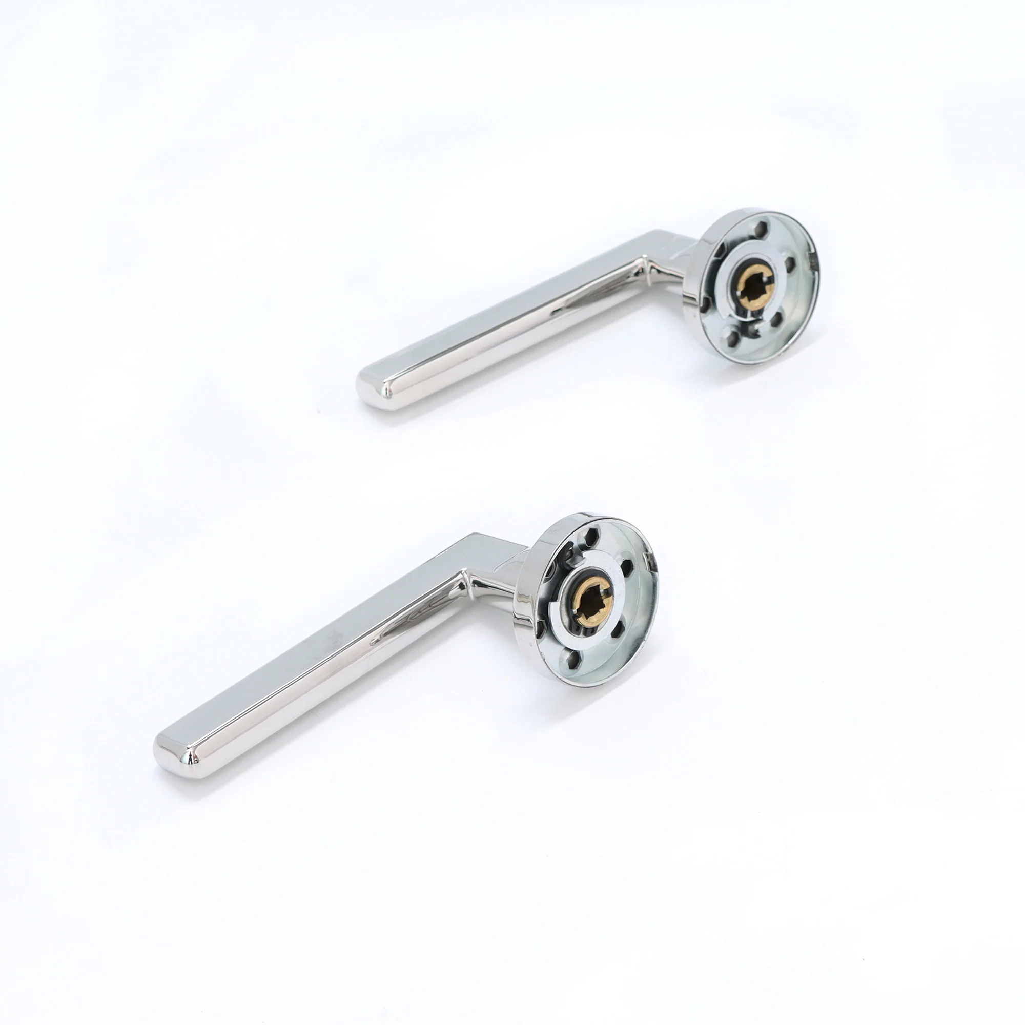 Superior Luna Lever on Round Rose Handle Set - Polished Stainless Steel (123472) - Image 5