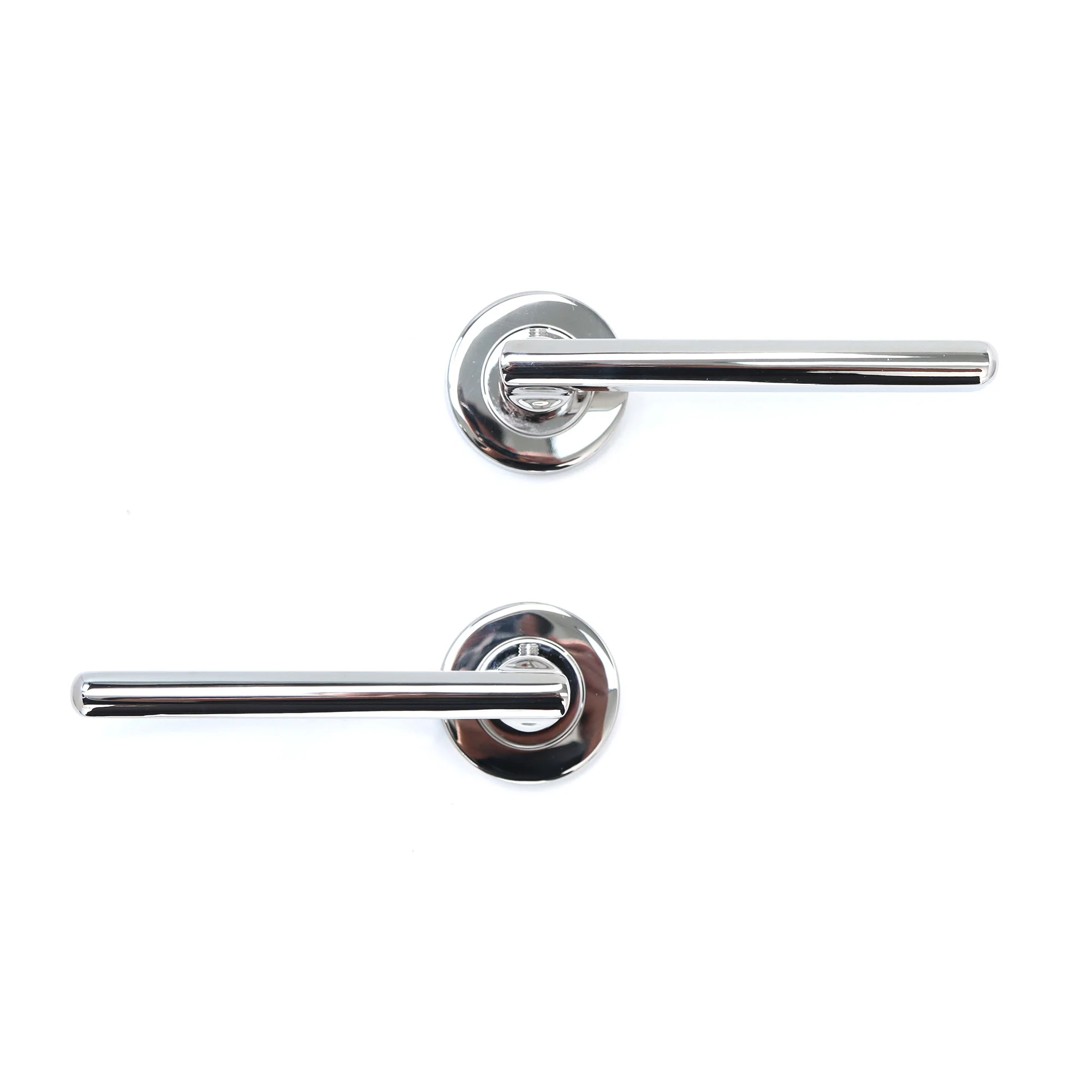 Superior Luna Lever on Round Rose Handle Set - Polished Stainless Steel (123472) - Image 7