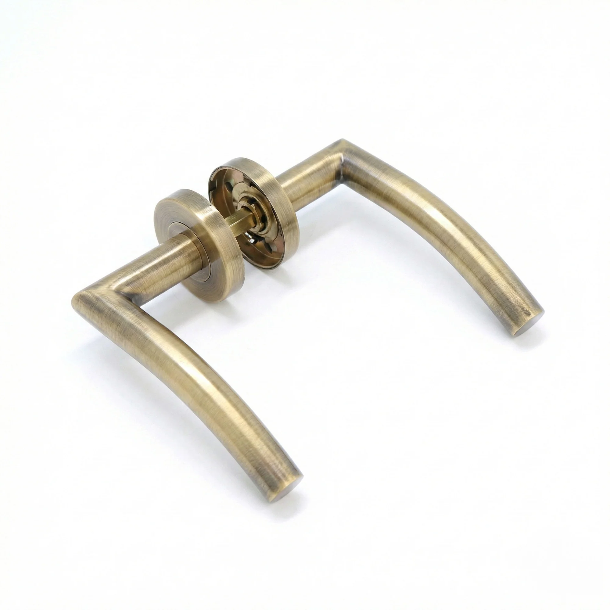 Superior Miranda Lever on Round Rose Handle Set - Antique Brass (123498) - Image 2