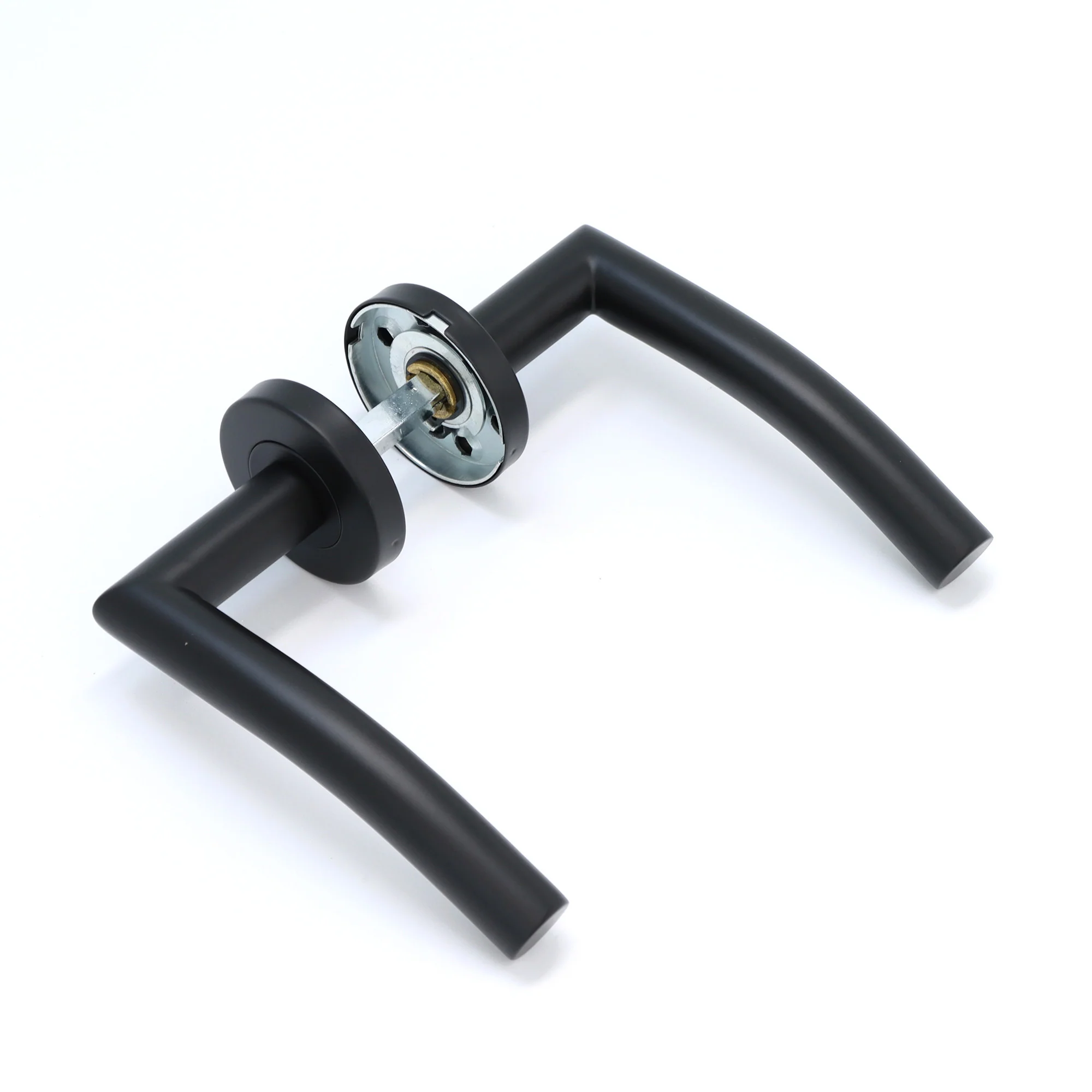 Superior Miranda Lever on Round Rose Handle Set - Matt Black (123499) - Image 2