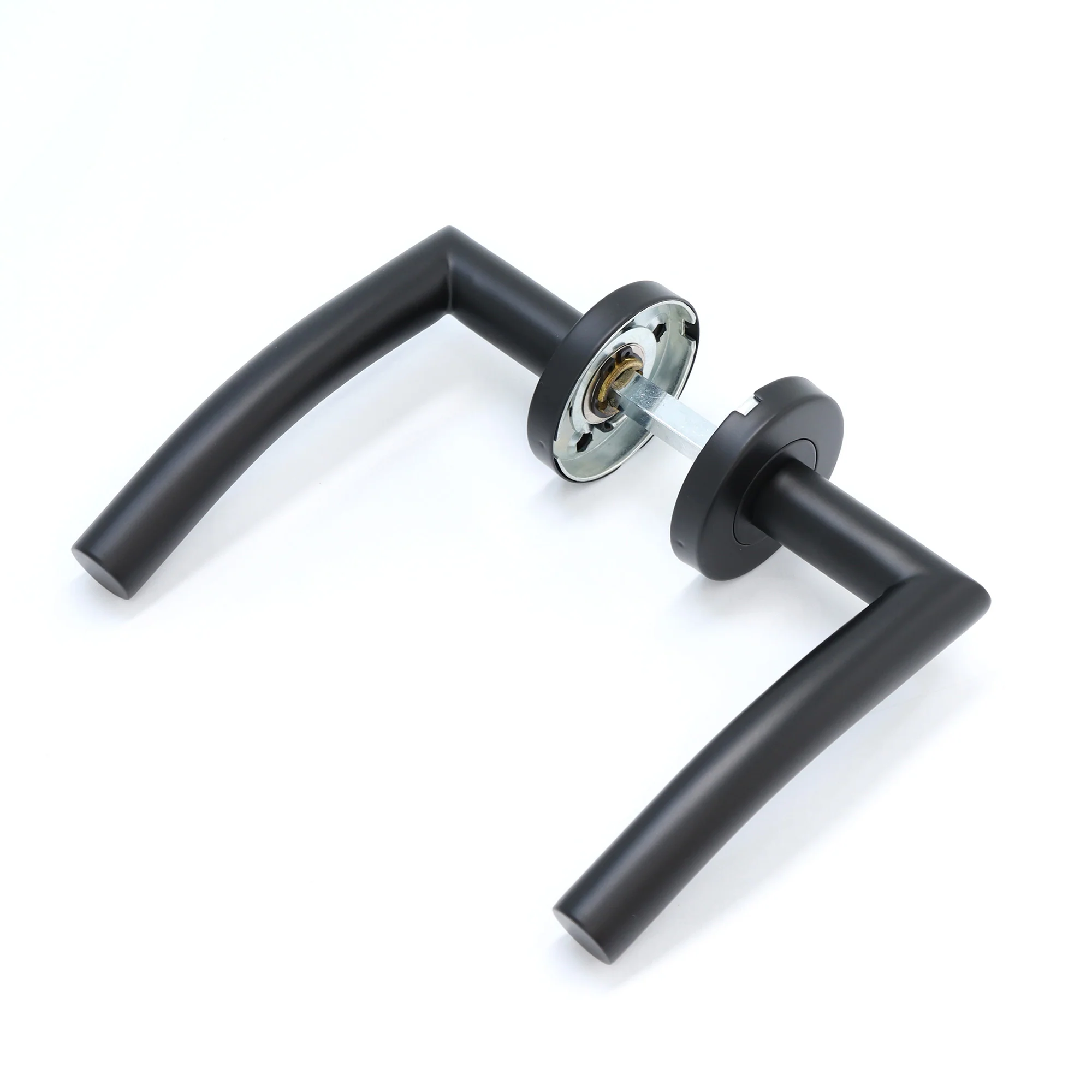 Superior Miranda Lever on Round Rose Handle Set - Matt Black (123499) - Image 4
