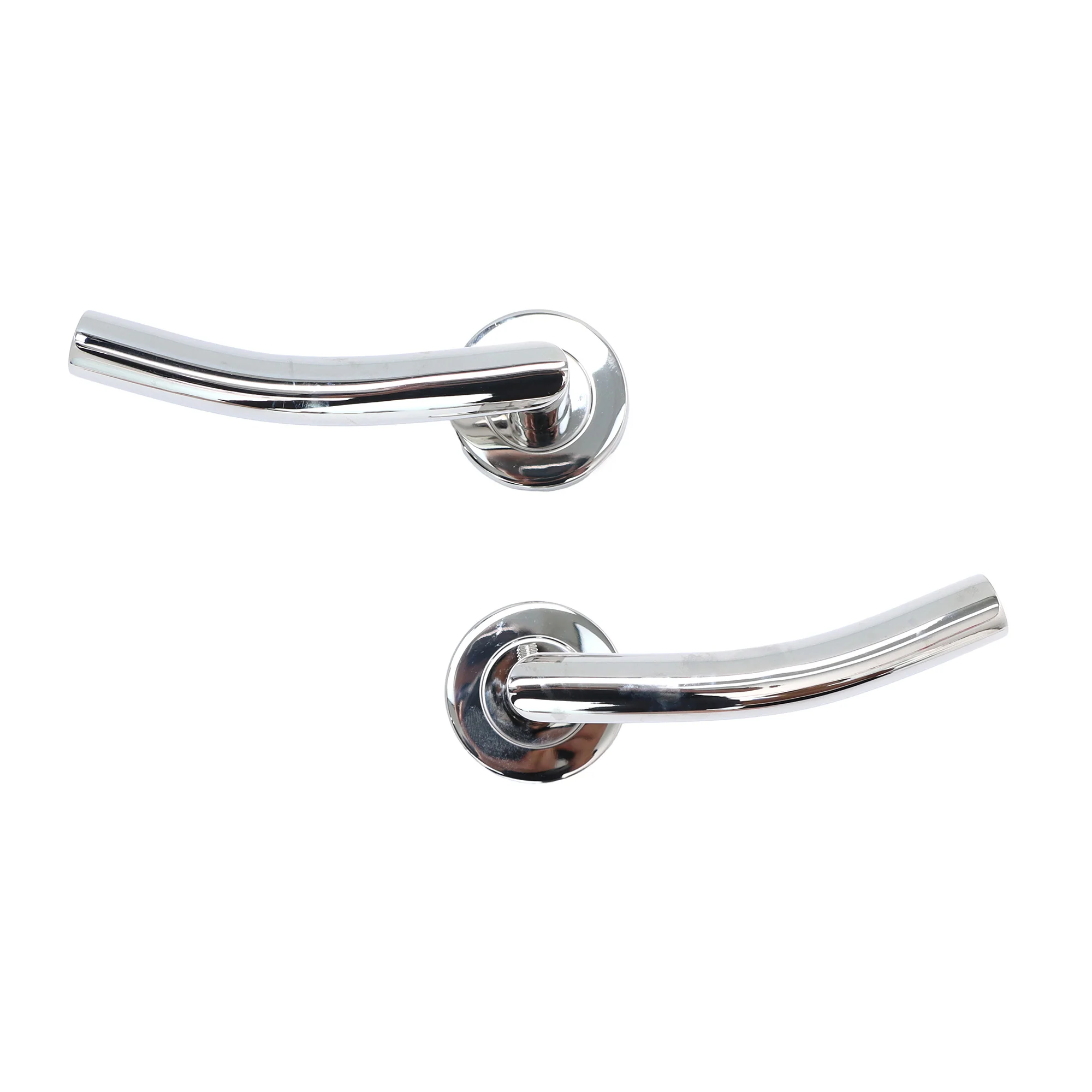 Superior Miranda Lever on Round Rose Handle Set - Polished Stainless Steel (123497) - Image 6