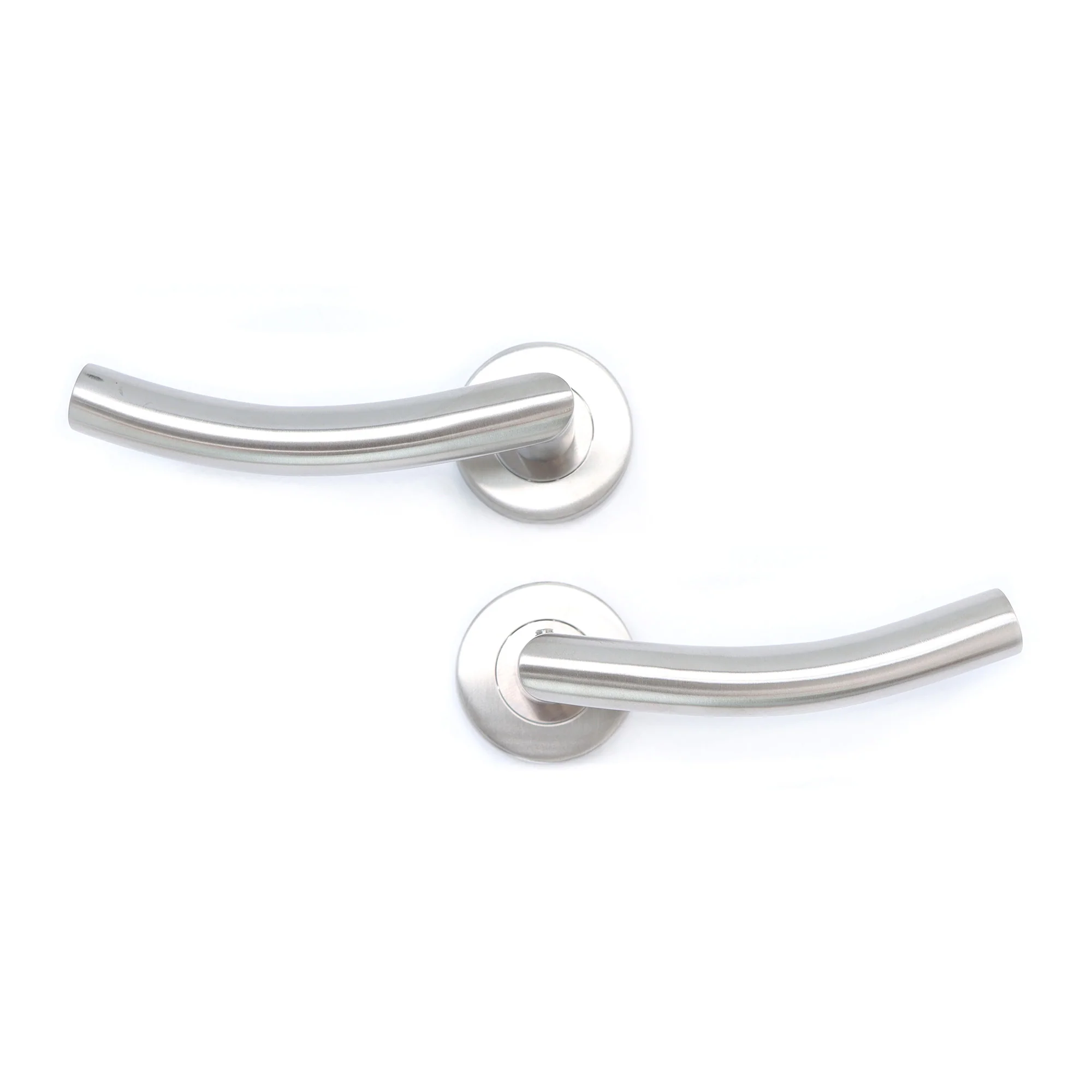 Superior Miranda Lever on Round Rose Handle Set - Satin Stainless Steel (123496) - Image 6