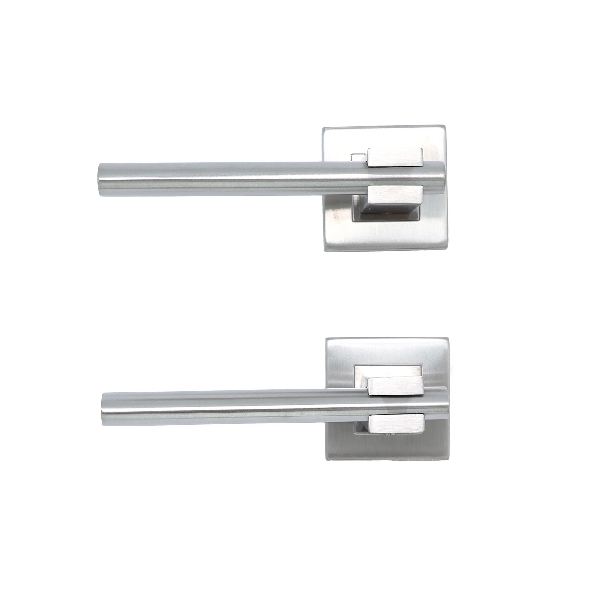 Superior Phobos Lever on Square Rose Bathroom Handle Set - Satin Stainless Steel (123519) - Image 2