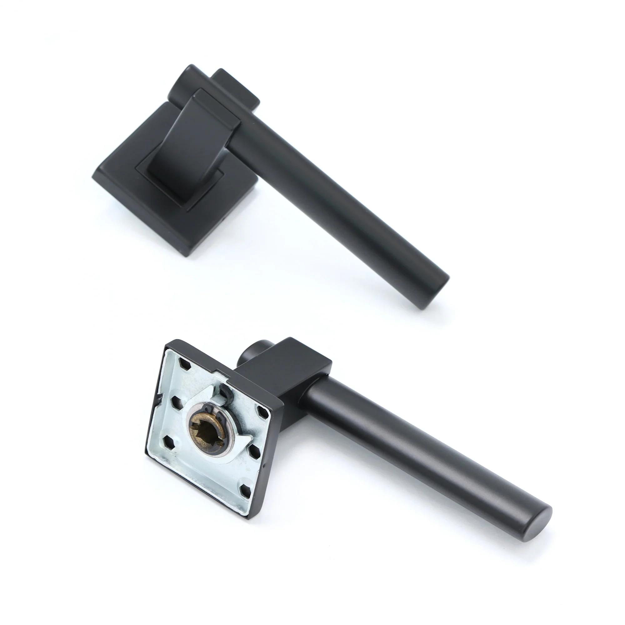 Superior Phobos Lever on Square Rose Handle Set - Matt Black (123492) - Image 6