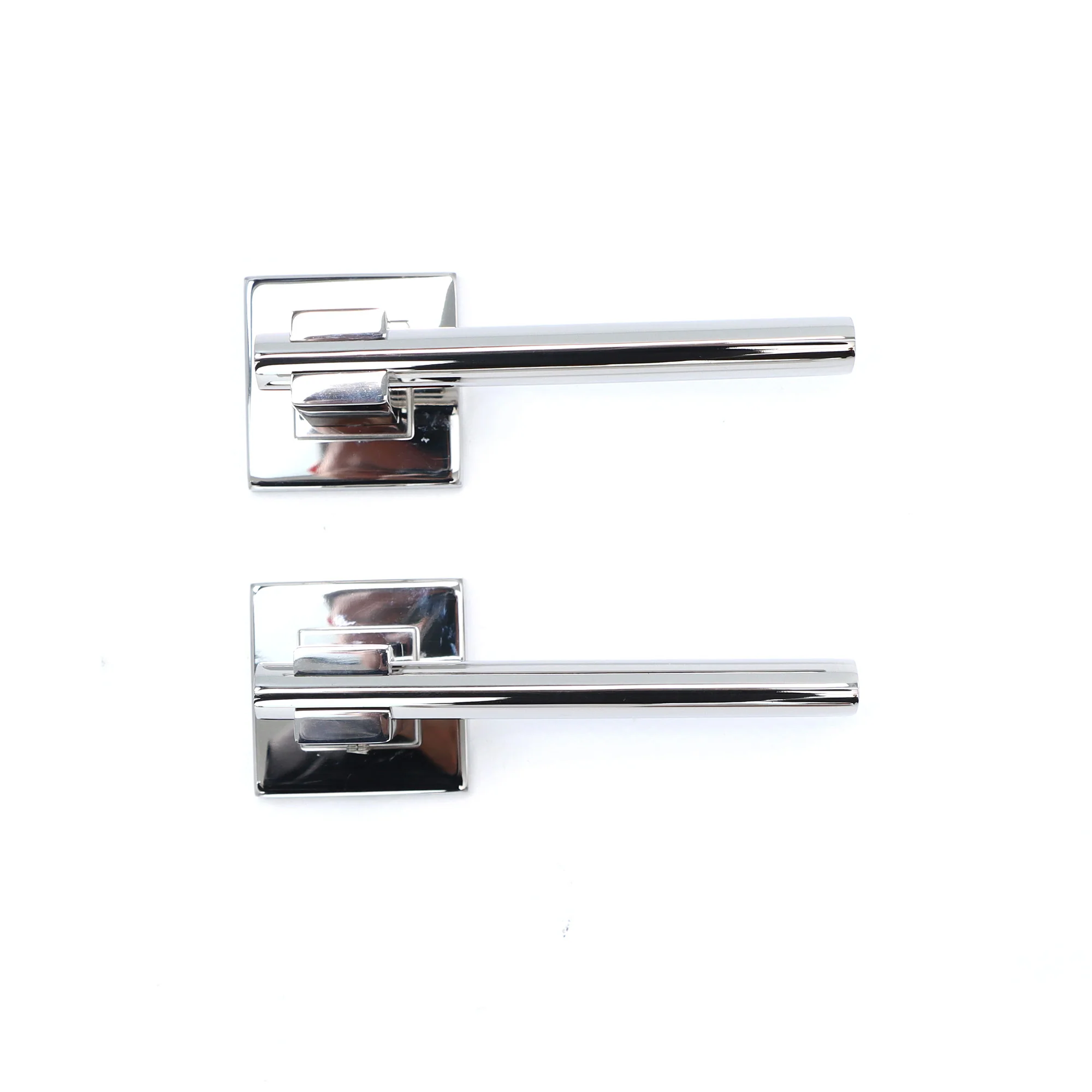 Superior Proxima Lever on Round Rose Bathroom Handle Set - Polished Stainless Steel (123523) - Image 3
