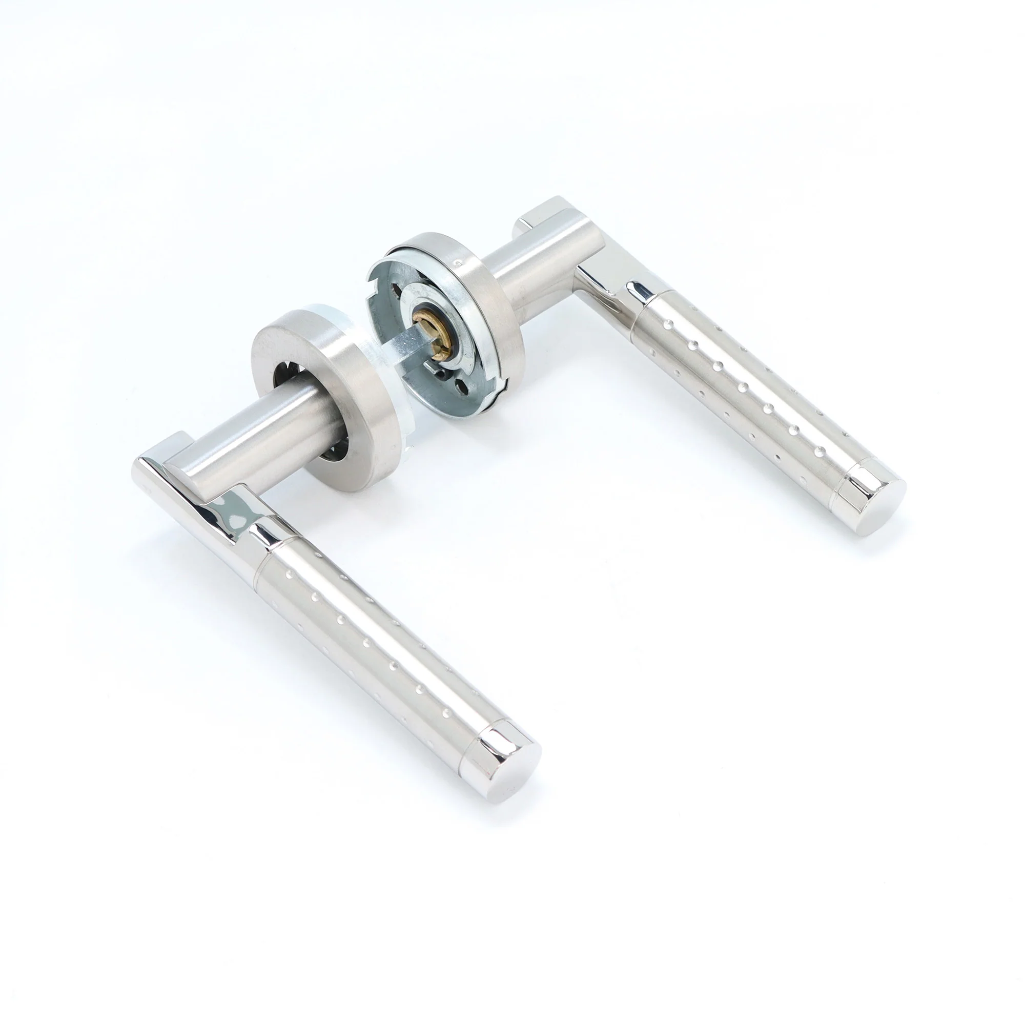 Superior Proxima Lever on Round Rose Handle Set - Polished Stainless Steel (123494) - Image 2