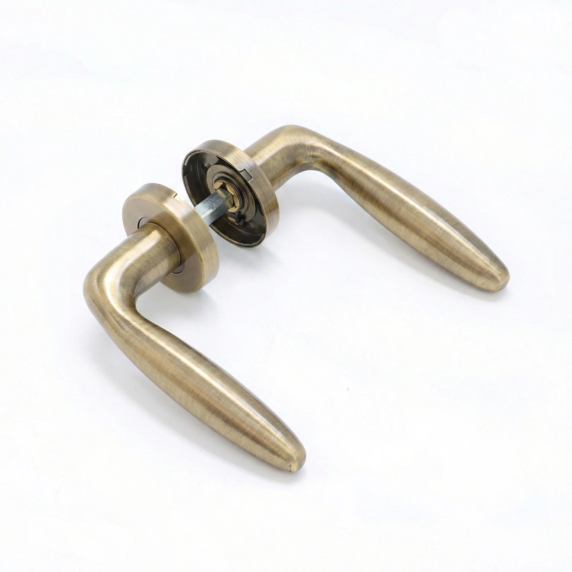 Superior Sirius Lever on Round Rose Handle Set - Antique Brass (123484) - Image 3