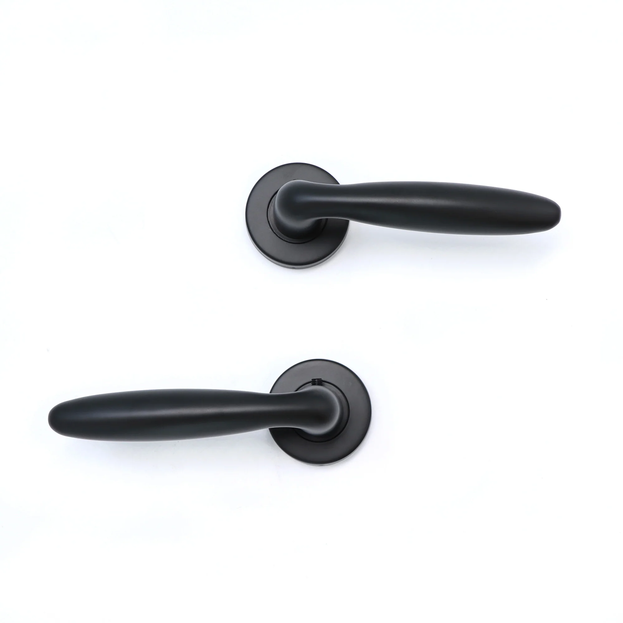 Superior Sirius Lever on Round Rose Handle Set - Matt Black (123485) - Image 5