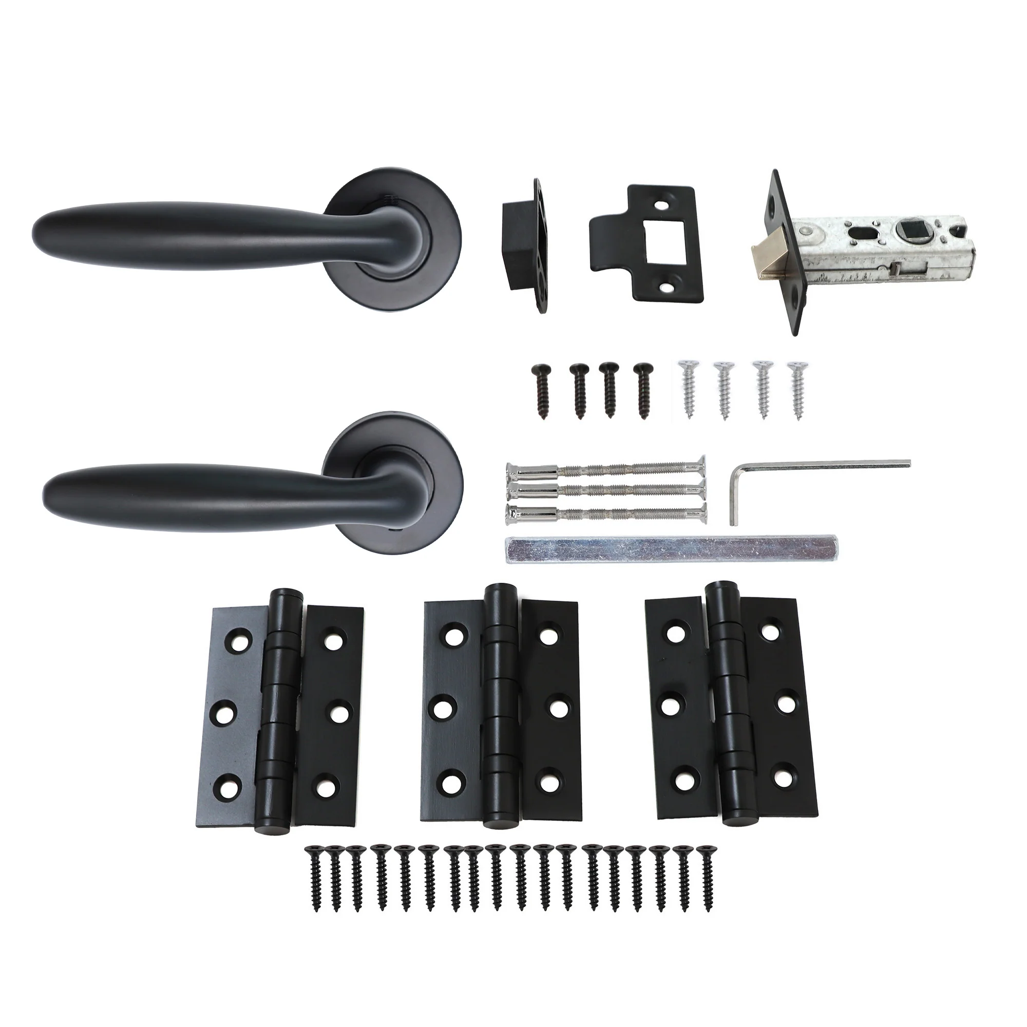 Superior Sirius Lever on Round Rose Handle Set - Matt Black (123485) - Image 6