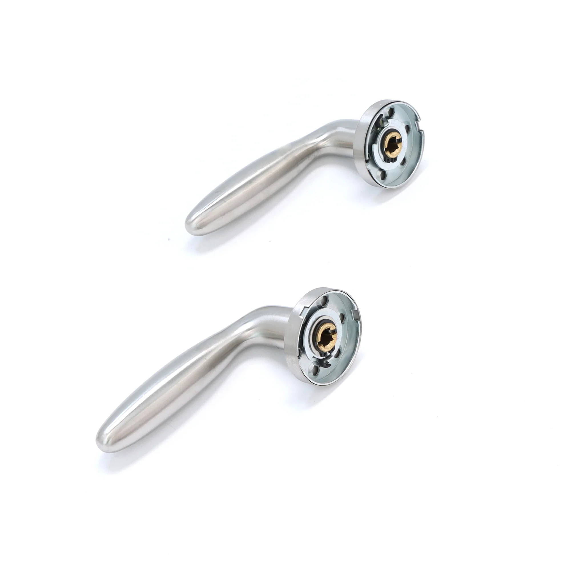 Superior Sirius Lever on Round Rose Handle Set - Satin Stainless Steel (123482) - Image 4