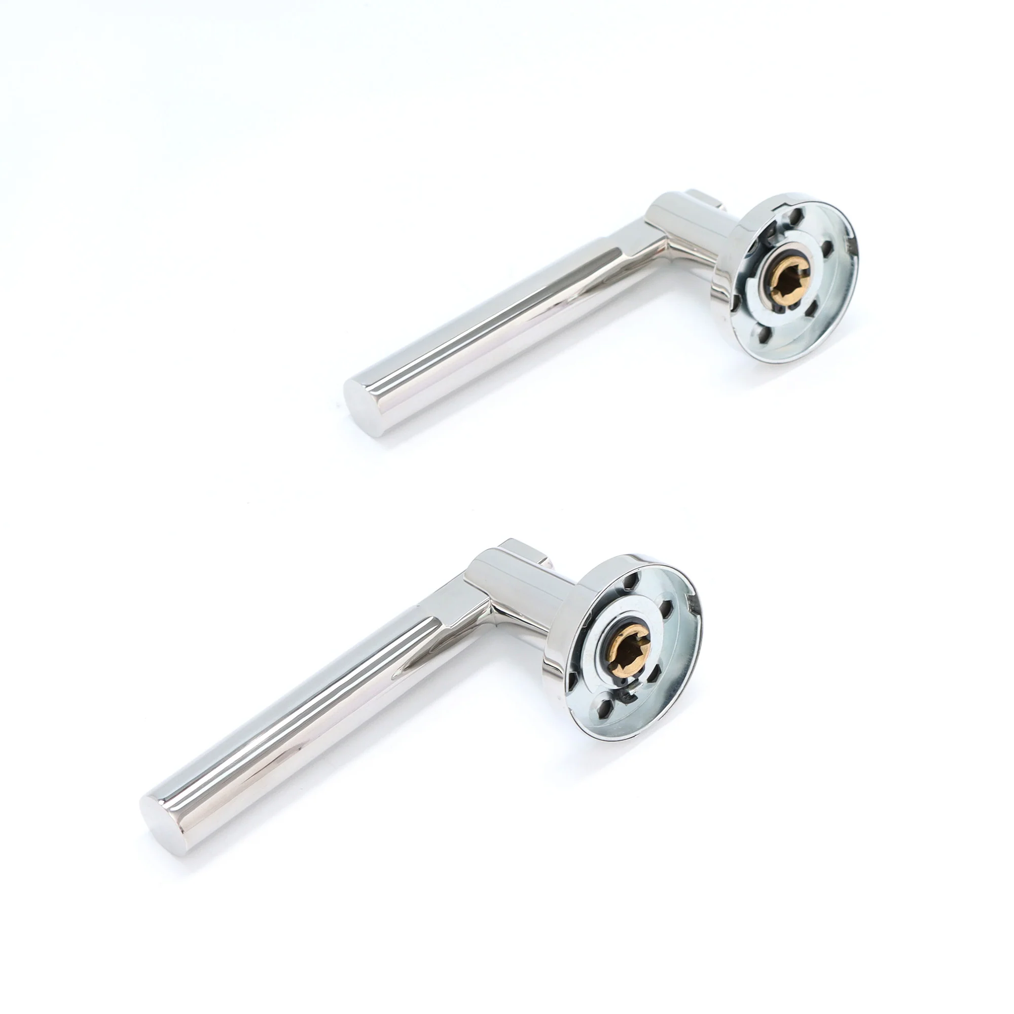 Superior Titan Lever on Round Rose Bathroom Handle Set - Polished Stainless Steel (123509) - Image 6